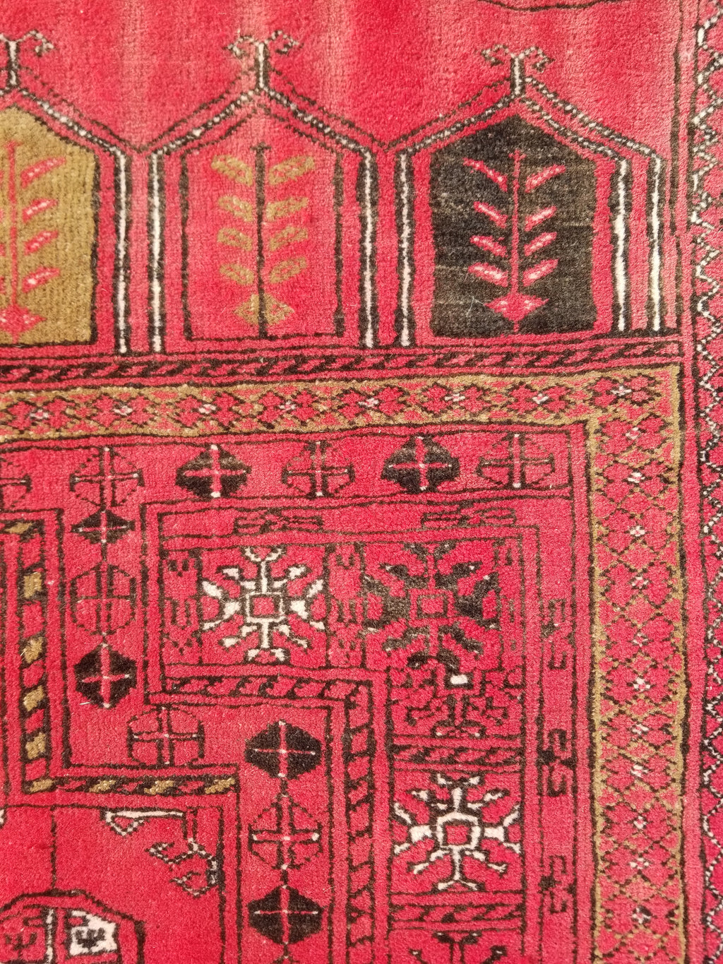 Antique Traditional Handmade Bokhara Wool Multicolor Rug 4x2.6 ft
