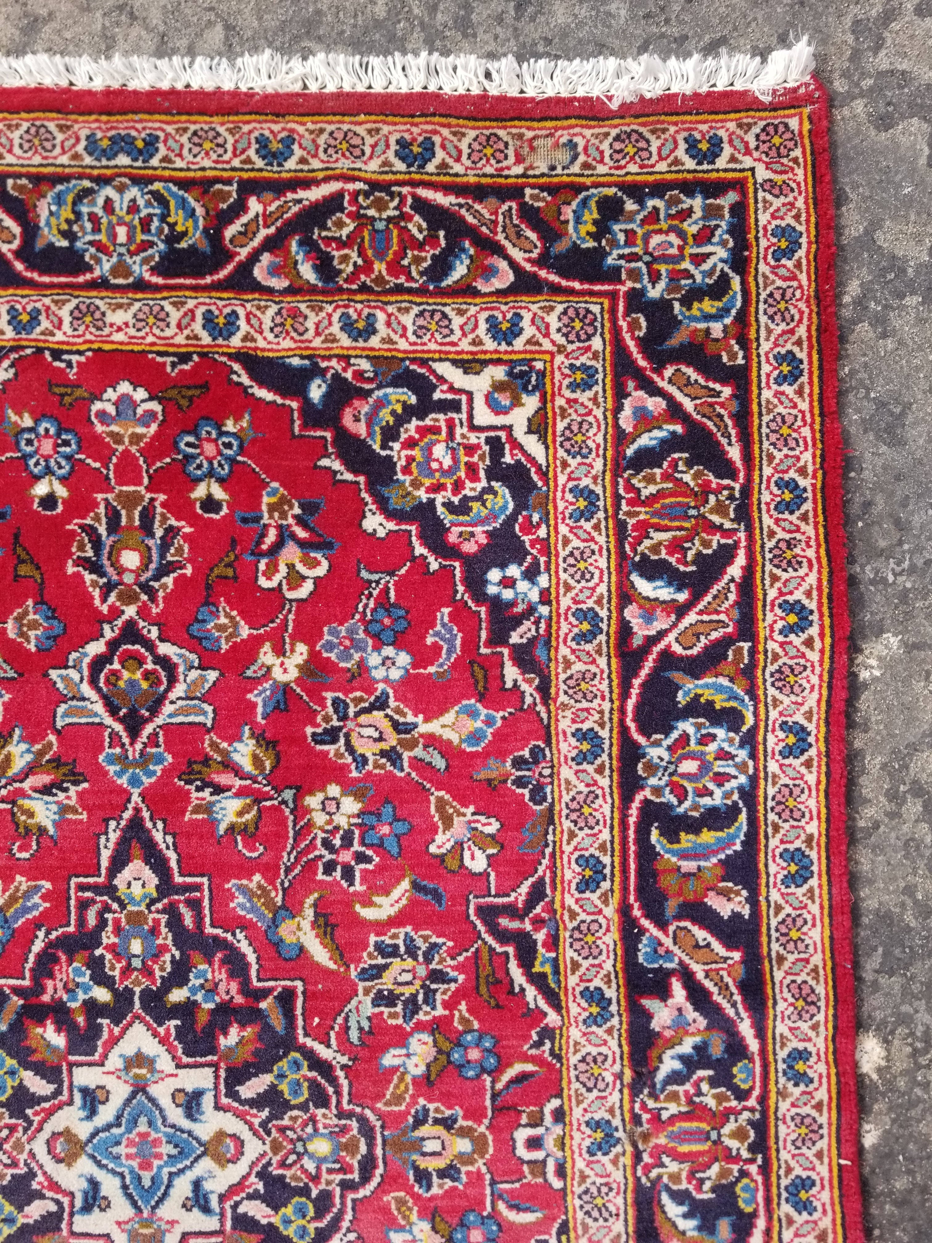 Vintage Traditional Handmade Oriental Wool Multicolor Rug 143x94cm