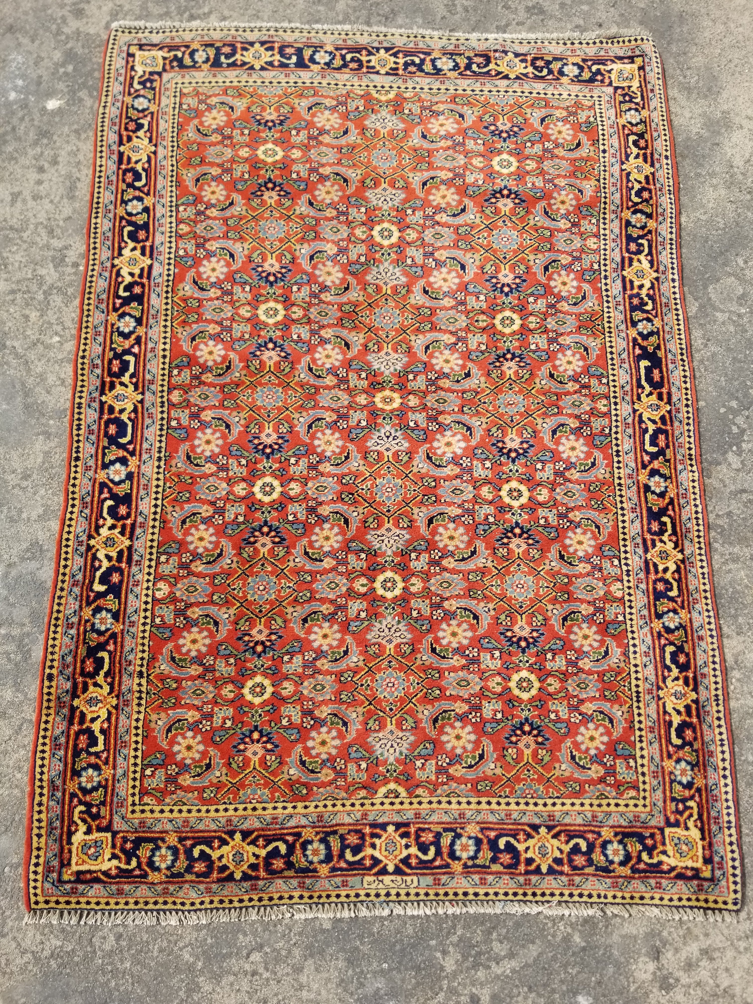 Vintage Traditional Handmade Ghashghai Style Wool Multicolor Rug 164x109cm
