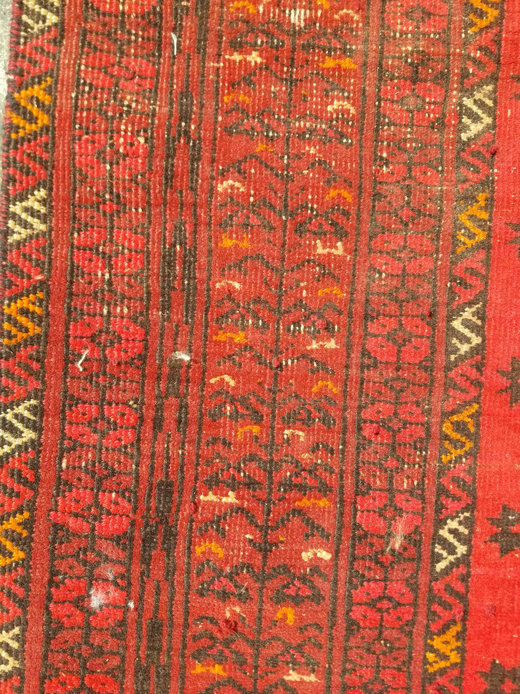 Vintage Traditional Handmade Afghan Turkman Bokhara Design Wool Rug 179x106cm