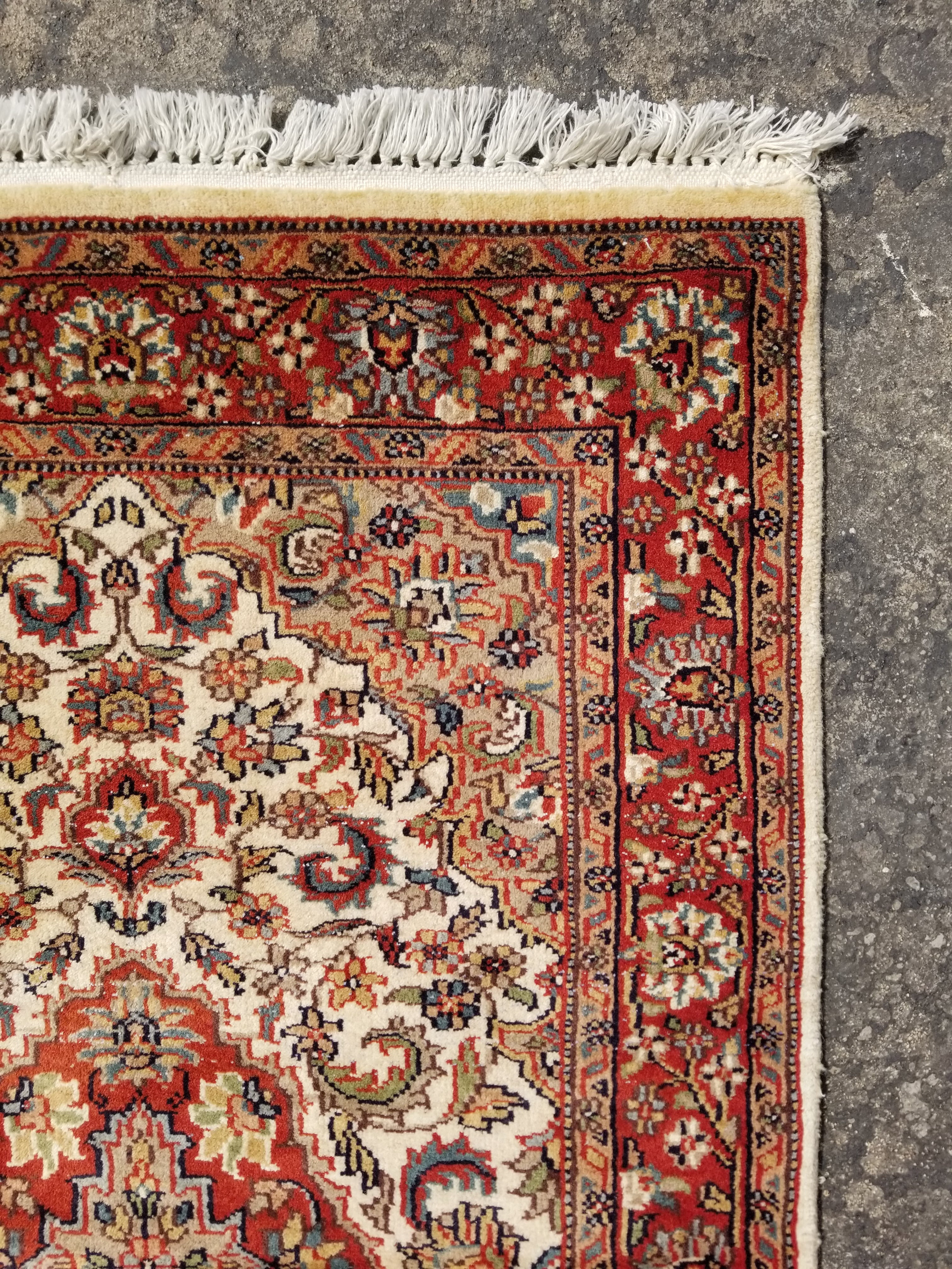 Vintage Traditional Handmade Oriental Wool Multicolor Rug 113x76cm
