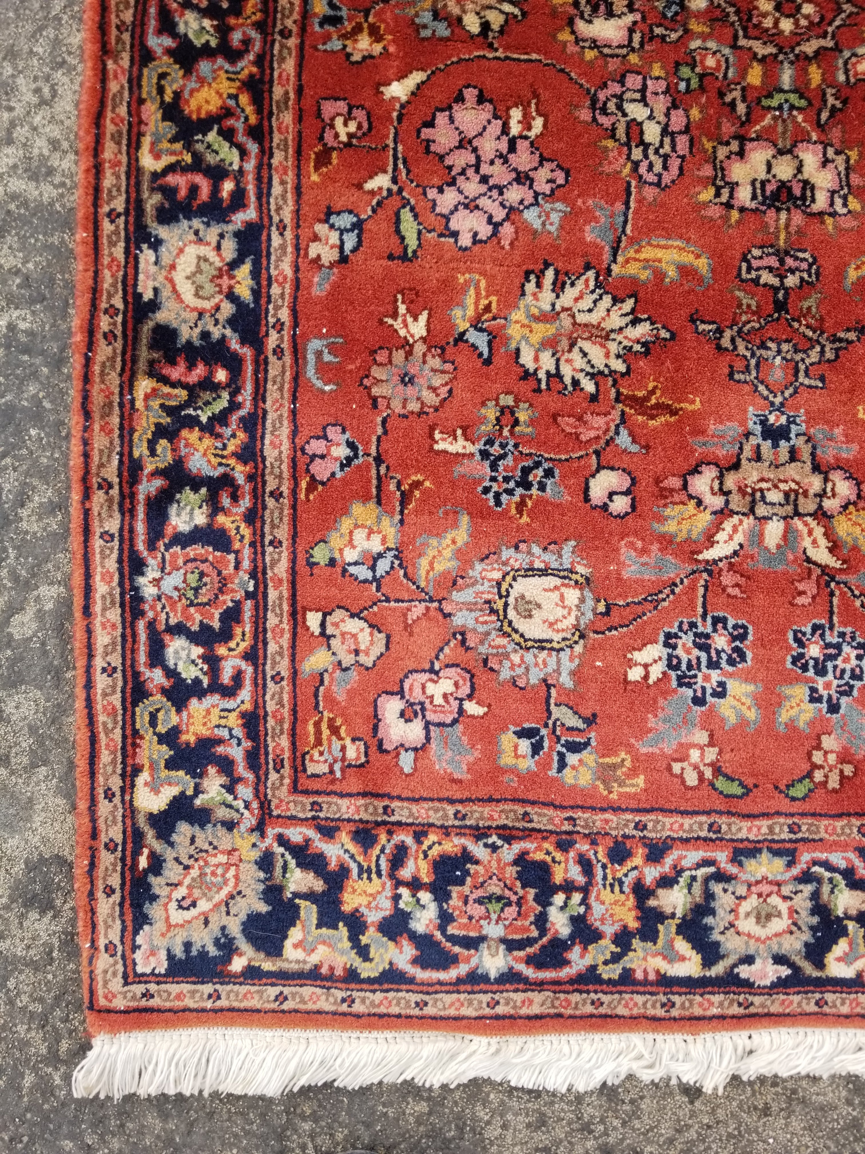 Vintage Traditional Handmade Oriental Wool Multicolor Rug 119x79cm