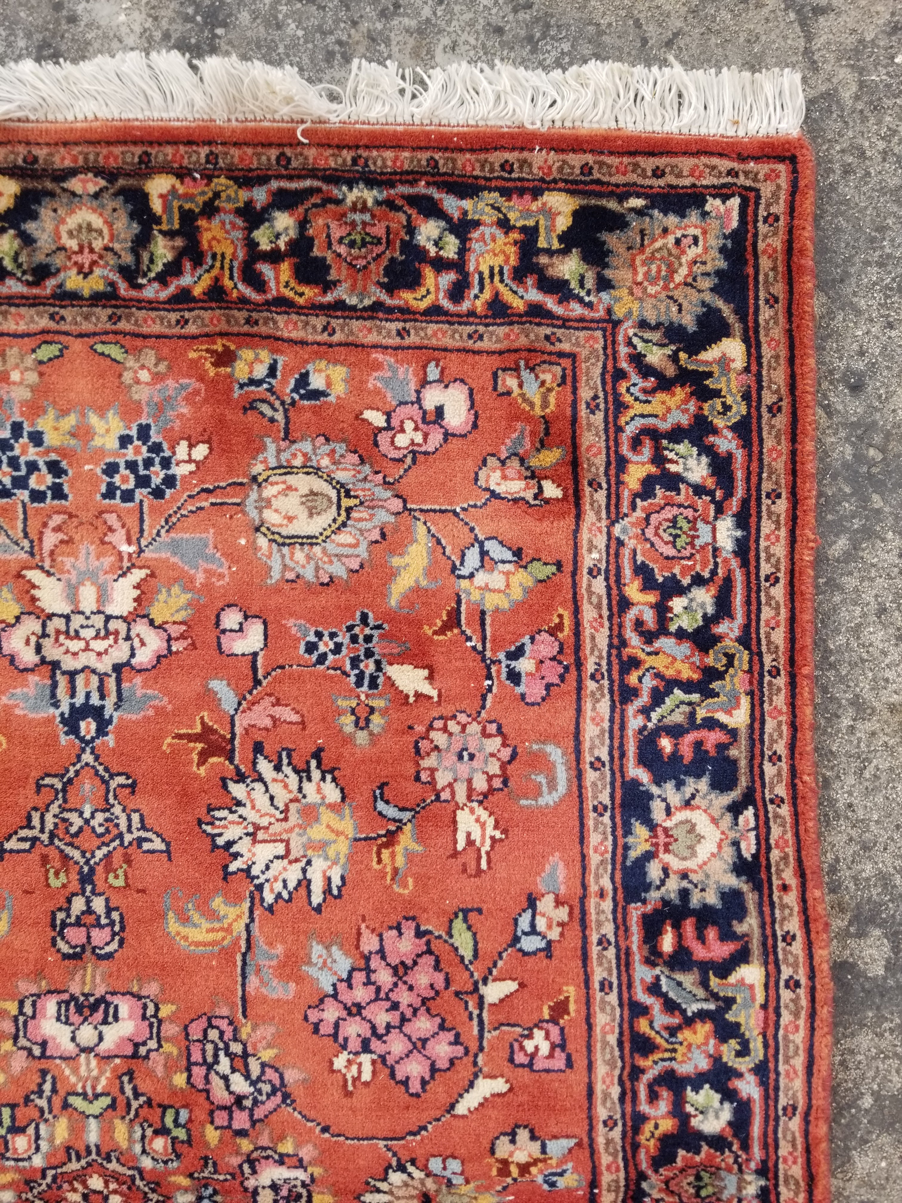 Vintage Traditional Handmade Oriental Wool Multicolor Rug 119x79cm