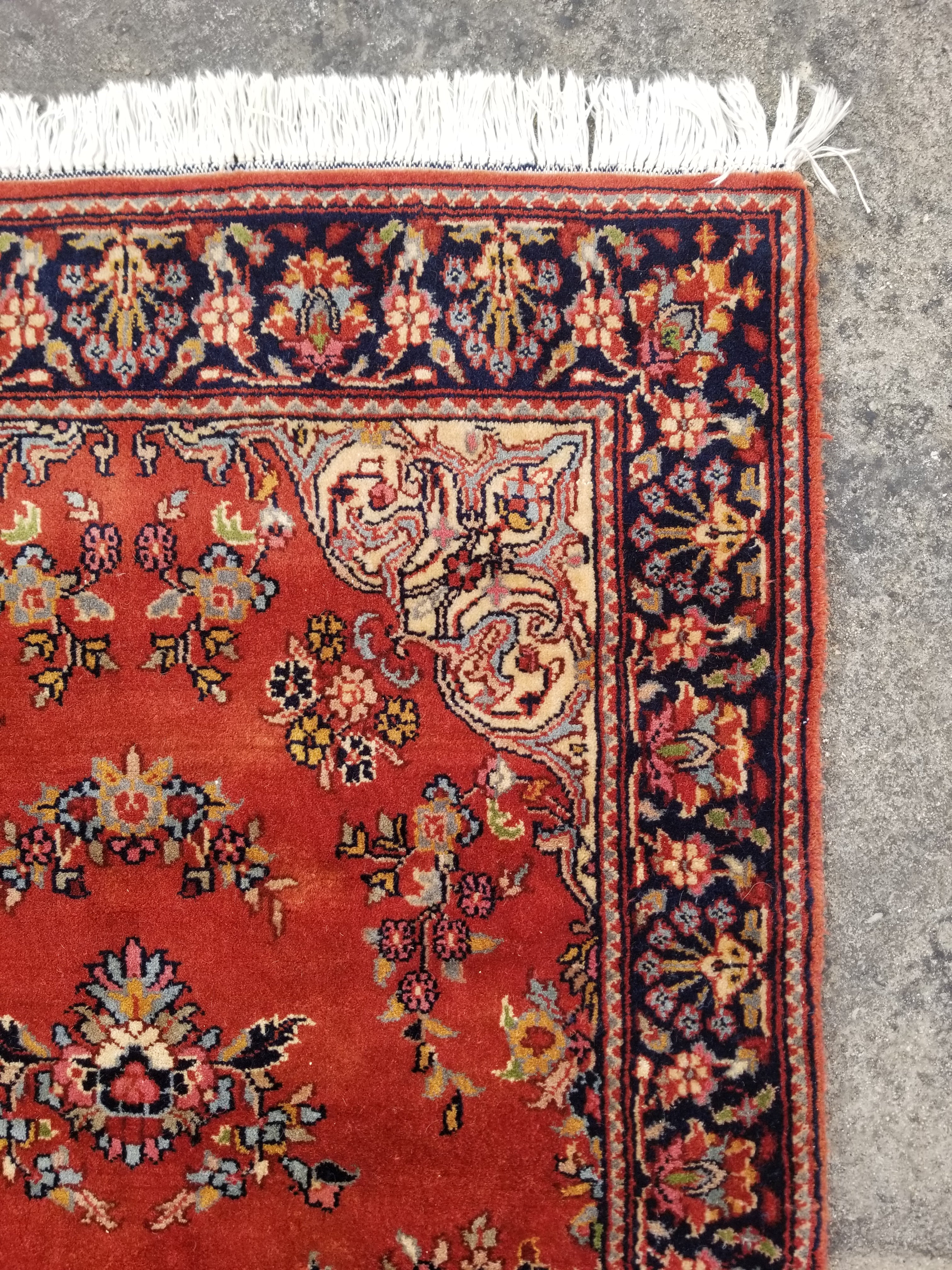 Vintage Traditional Handmade Oriental Wool Multicolor Runner Rug 198x79cm