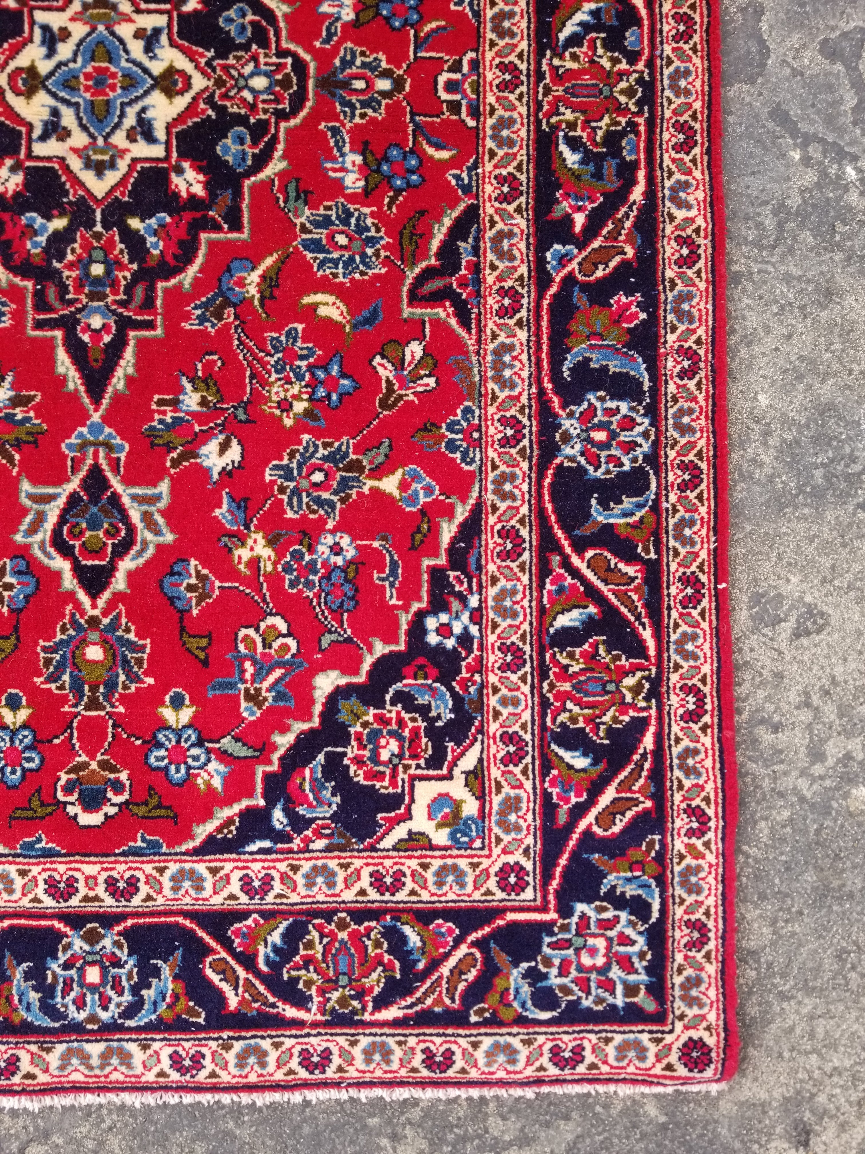 Vintage Traditional Handmade Oriental Wool Multicolor Rug 158x98cm
