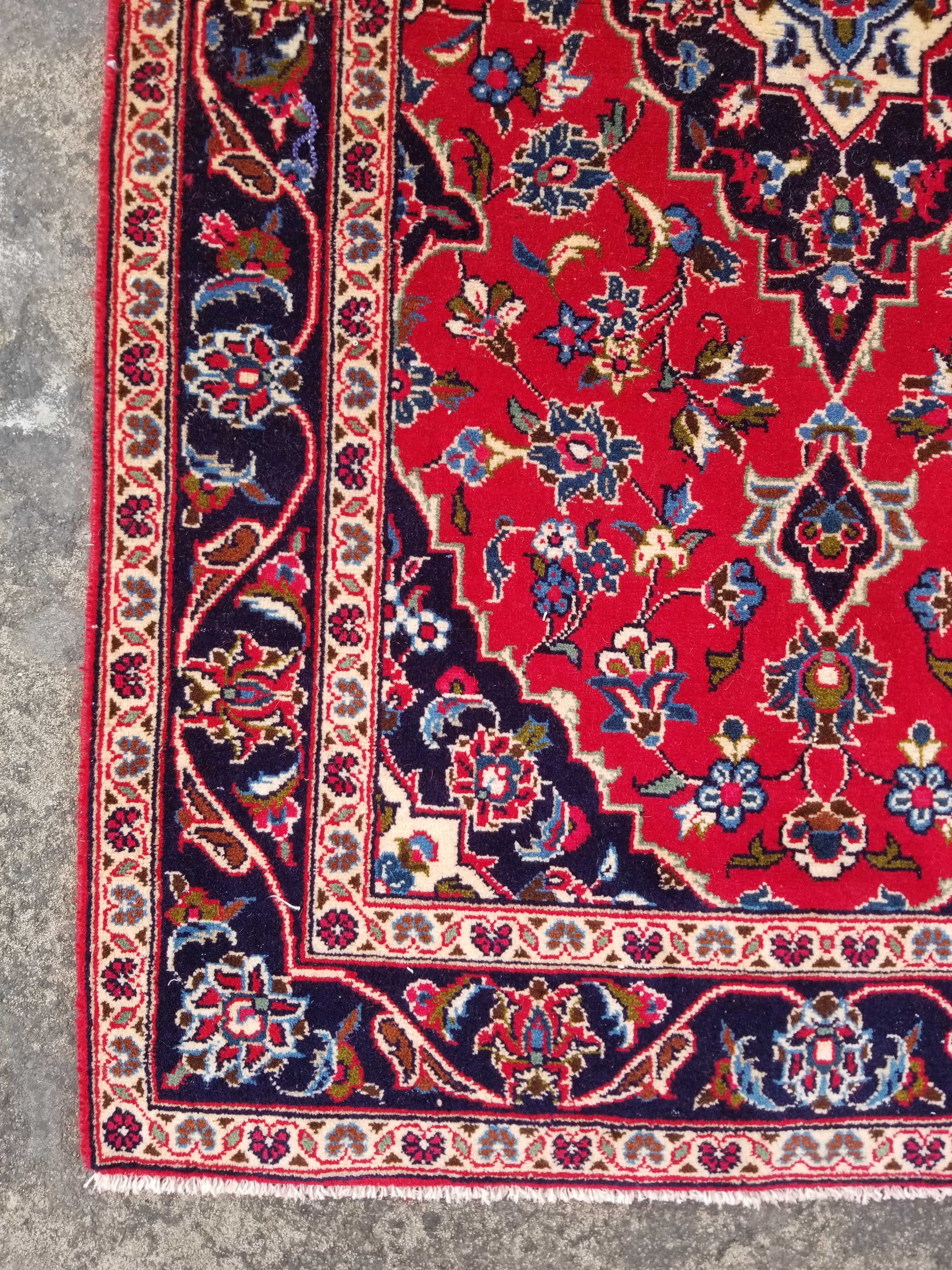 Vintage Traditional Handmade Oriental Wool Multicolor Rug 158x98cm