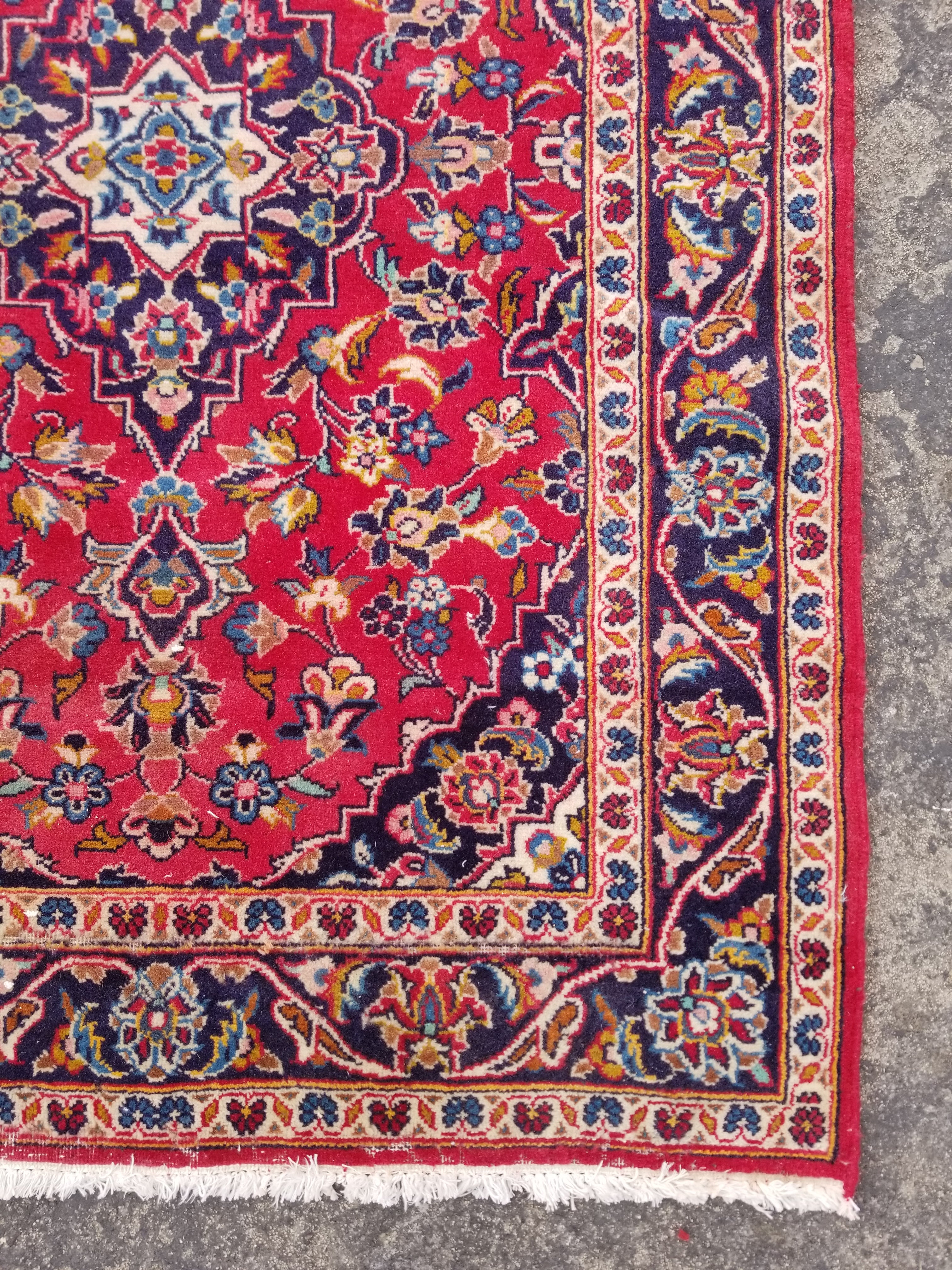 Vintage Traditional Handmade Oriental Wool Multicolor Rug 143x101cm