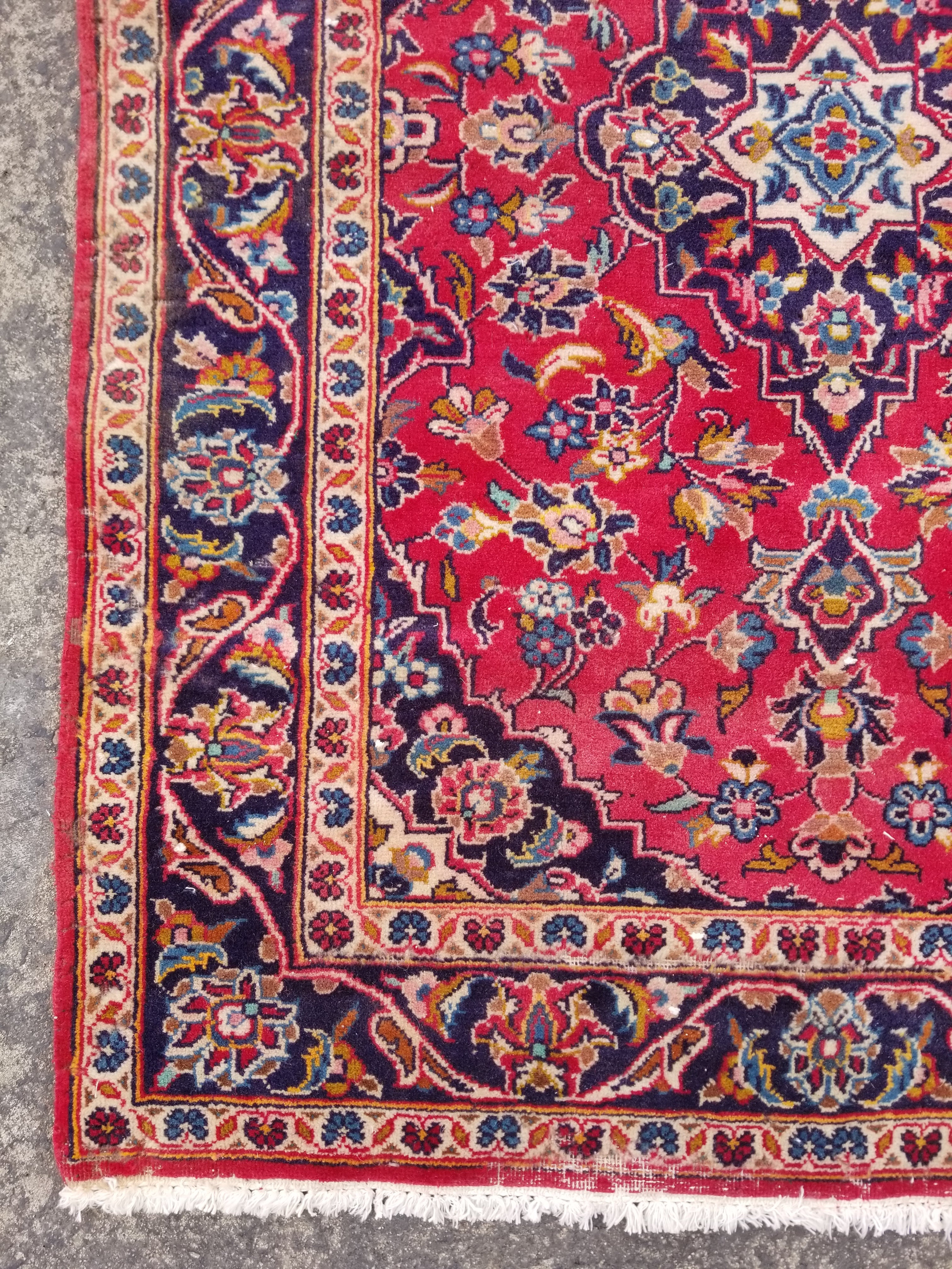 Vintage Traditional Handmade Oriental Wool Multicolor Rug 143x101cm