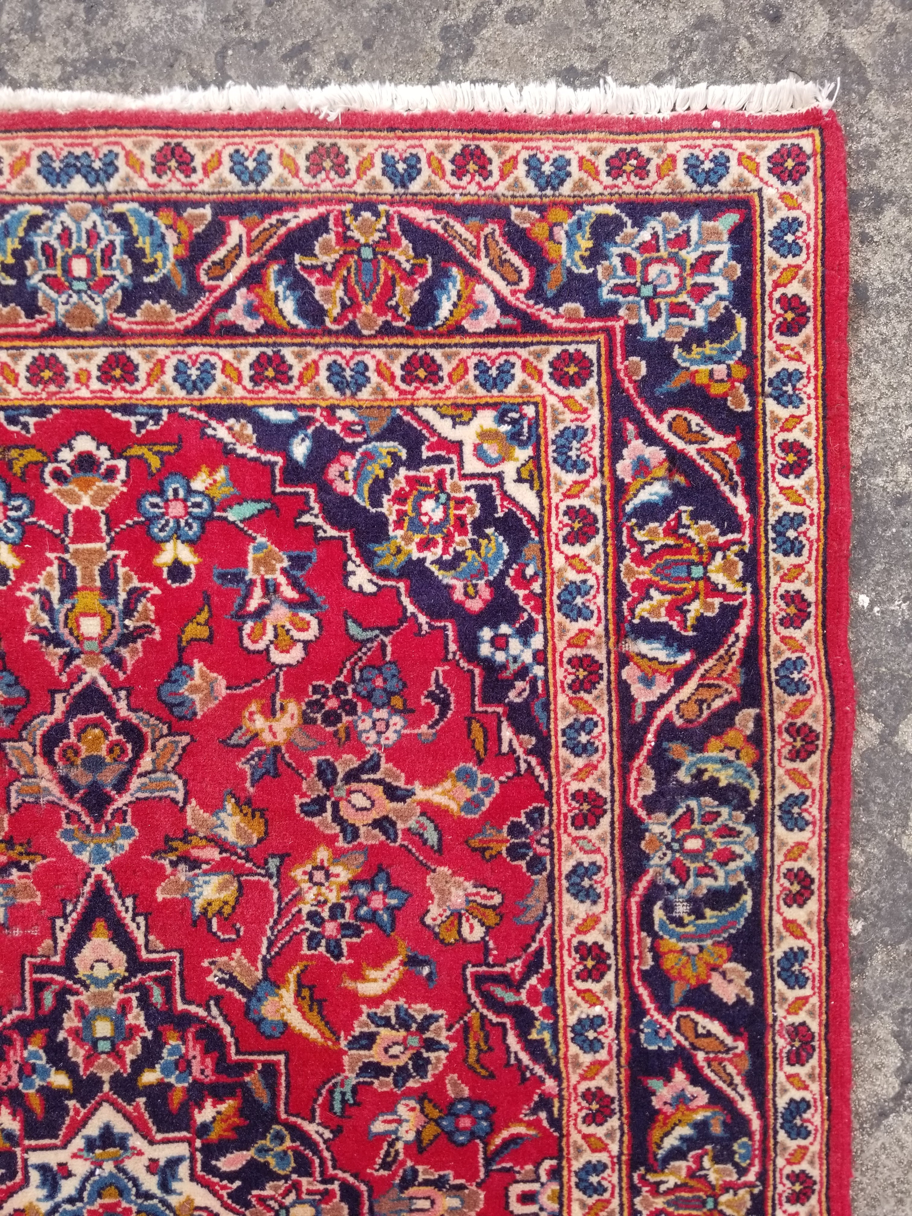 Vintage Traditional Handmade Oriental Wool Multicolor Rug 143x101cm