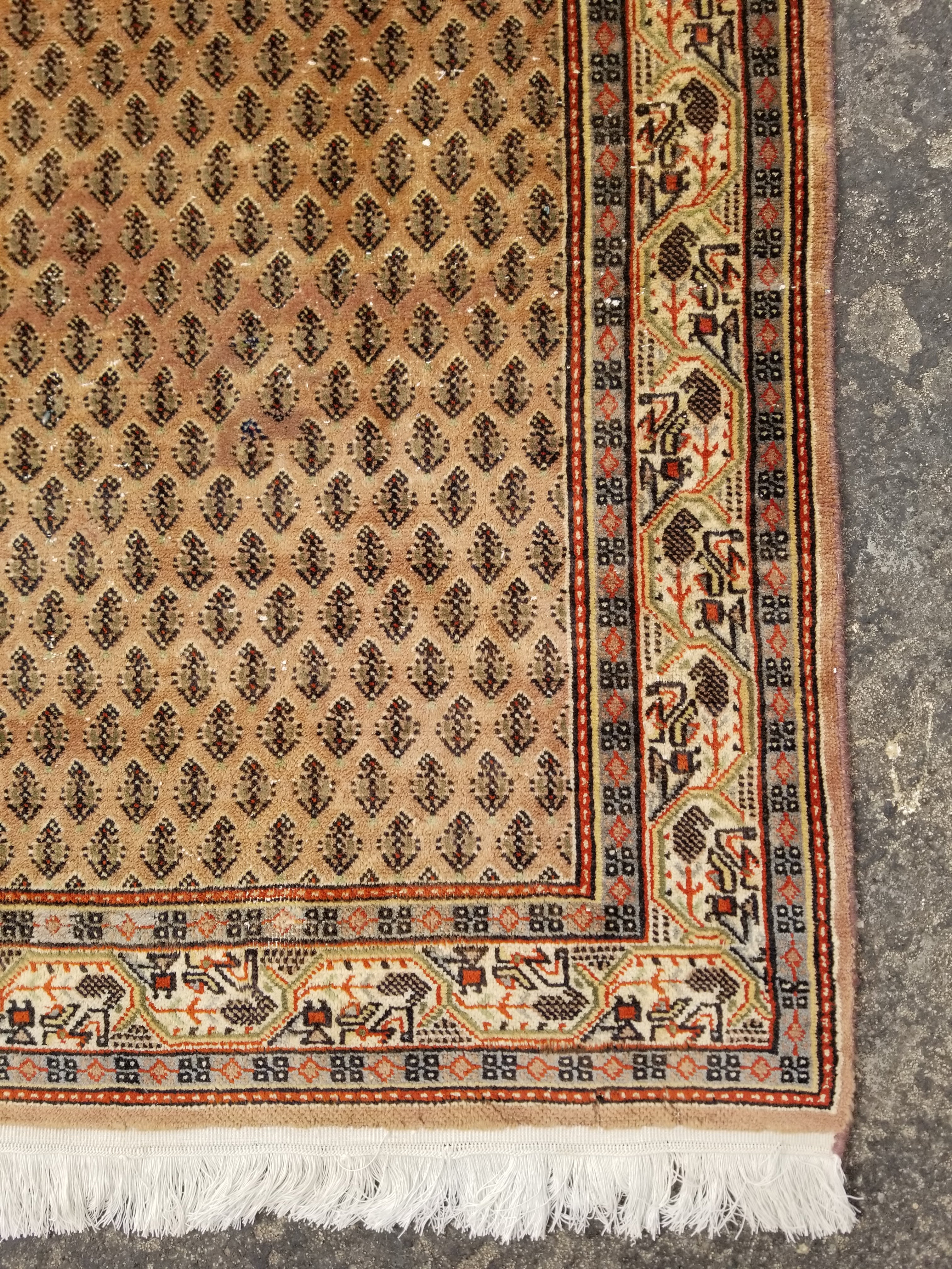 Vintage Traditional Handmade Badam Gul Mir Wool Multicolor Rug 155x91cm