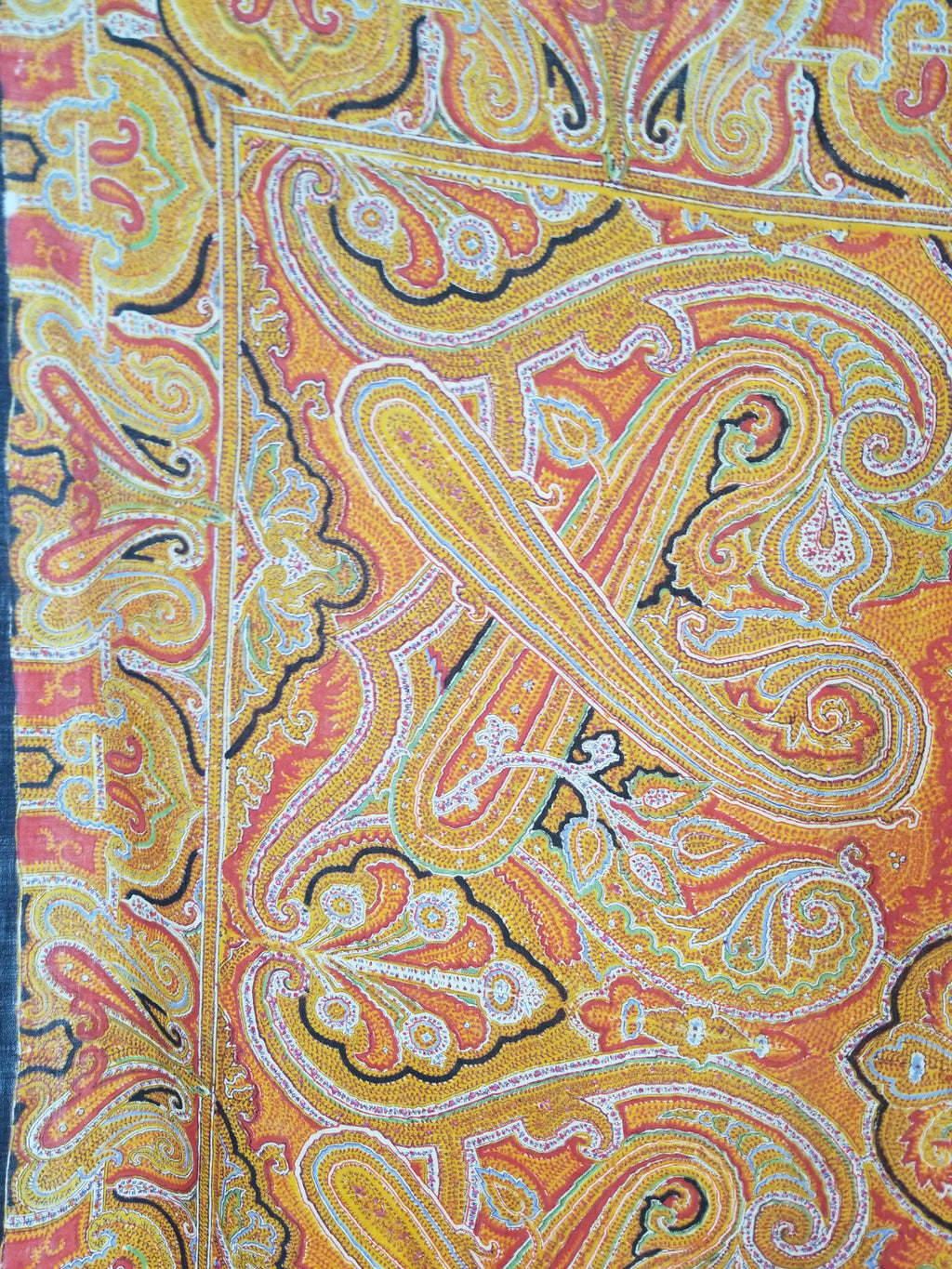 Vintage Traditional Printed Kashmiri Paisley Shawl 158x155cm