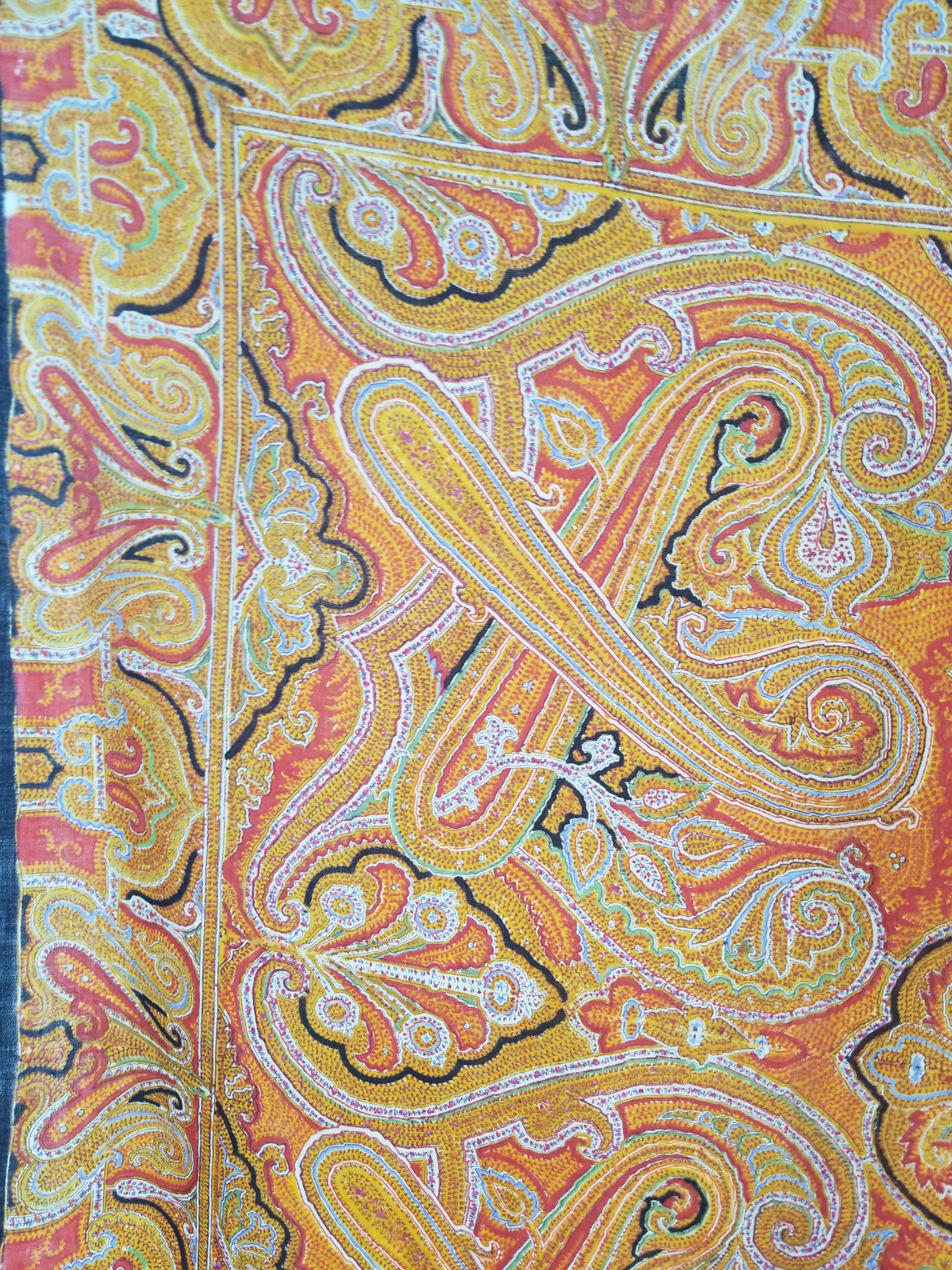 Vintage Traditional Printed Kashmiri Paisley Shawl 158x155cm