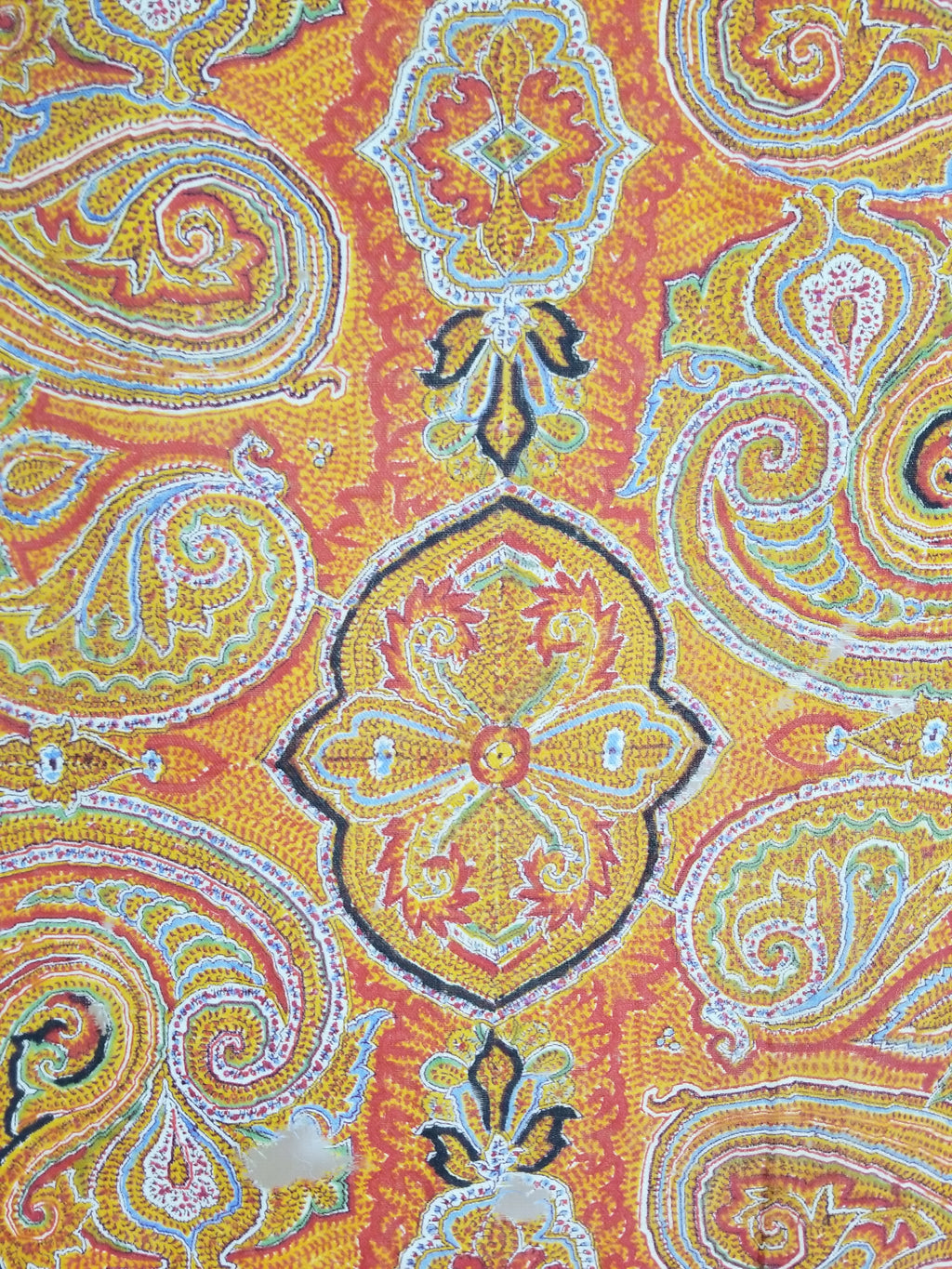 Vintage Traditional Printed Kashmiri Paisley Shawl 158x155cm