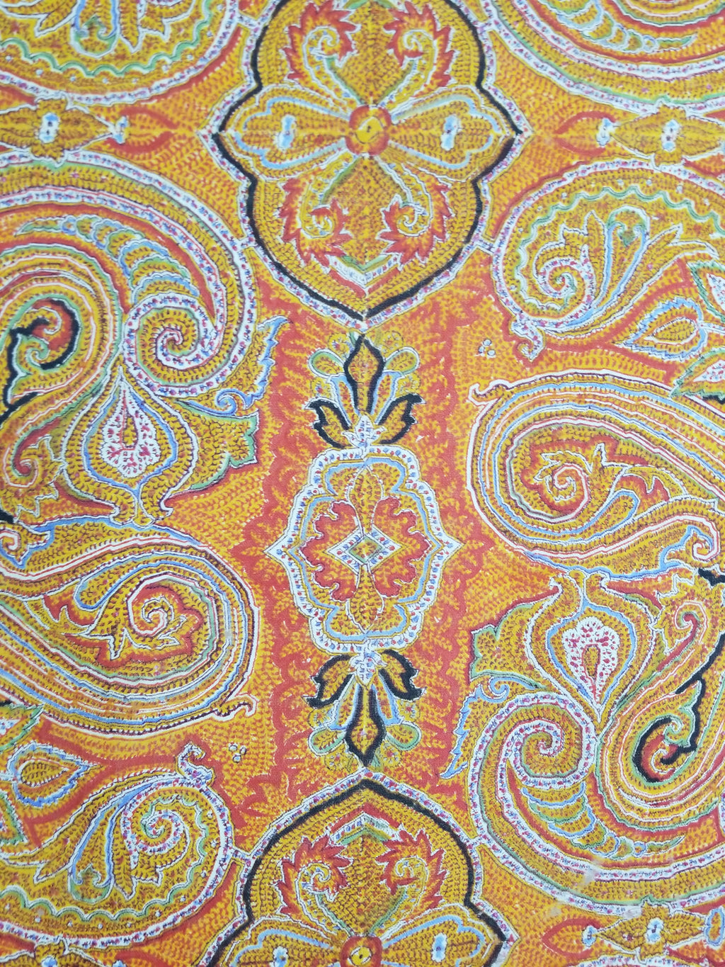 Vintage Traditional Printed Kashmiri Paisley Shawl 158x155cm