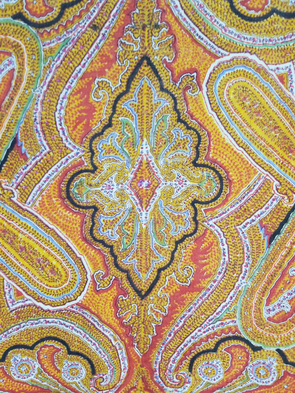 Vintage Traditional Printed Kashmiri Paisley Shawl 158x155cm