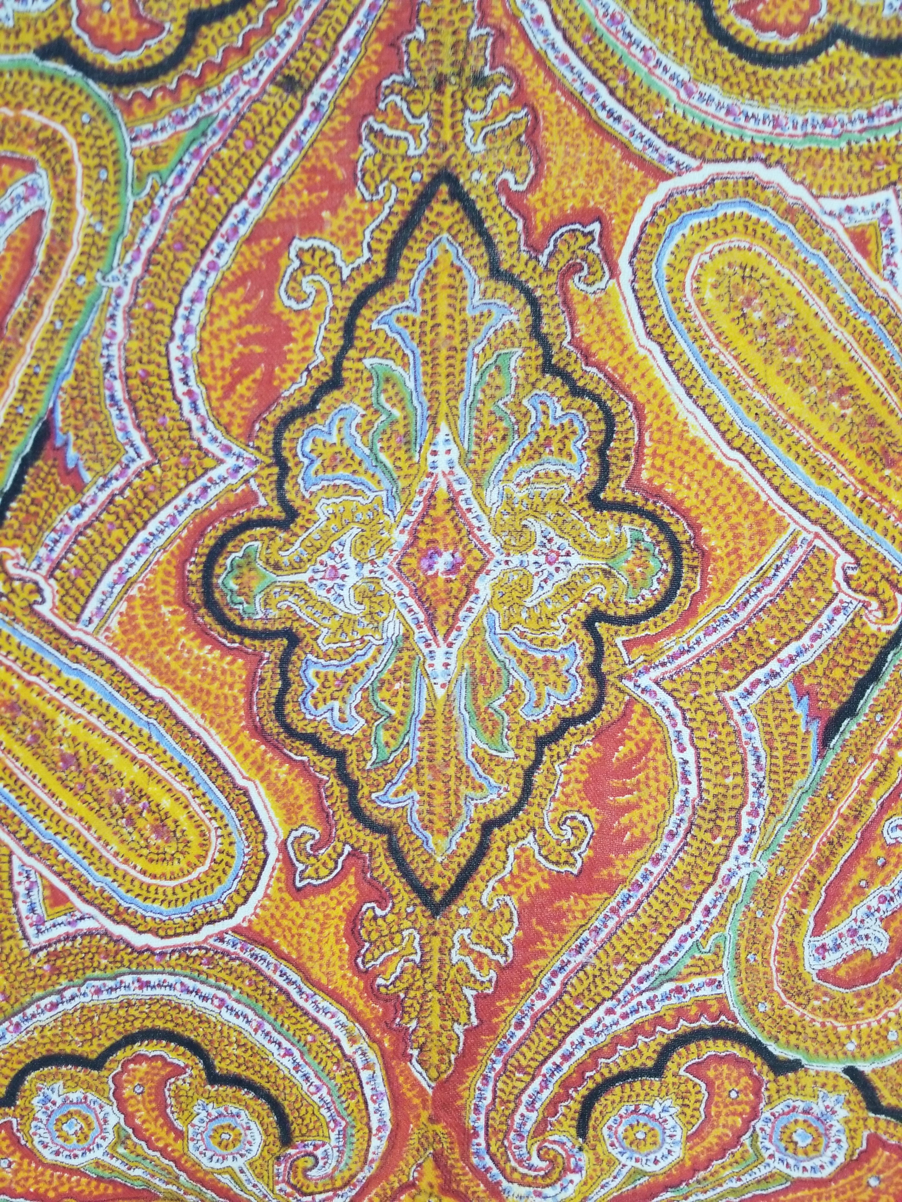 Vintage Traditional Printed Kashmiri Paisley Shawl 158x155cm