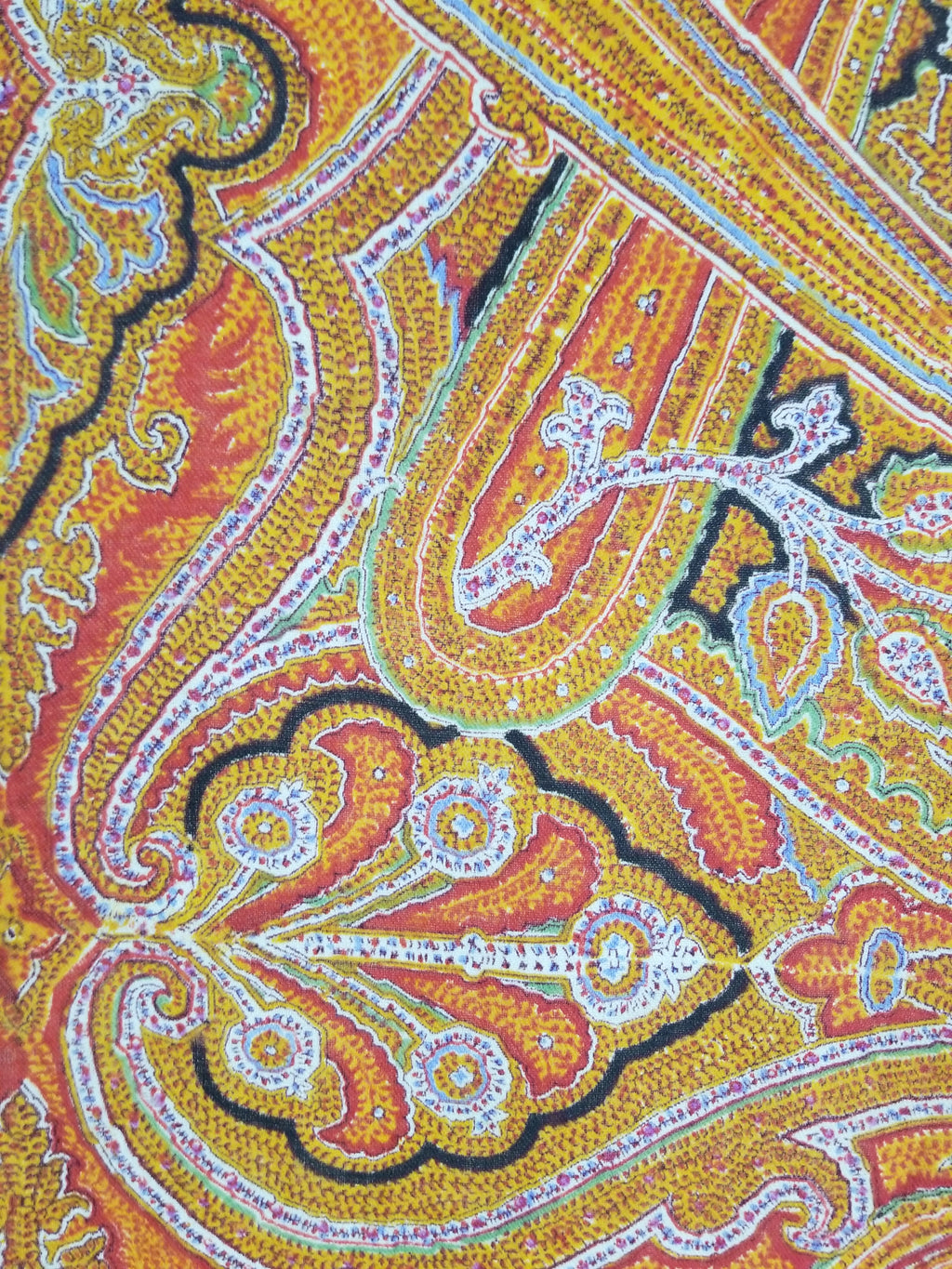 Vintage Traditional Printed Kashmiri Paisley Shawl 158x155cm