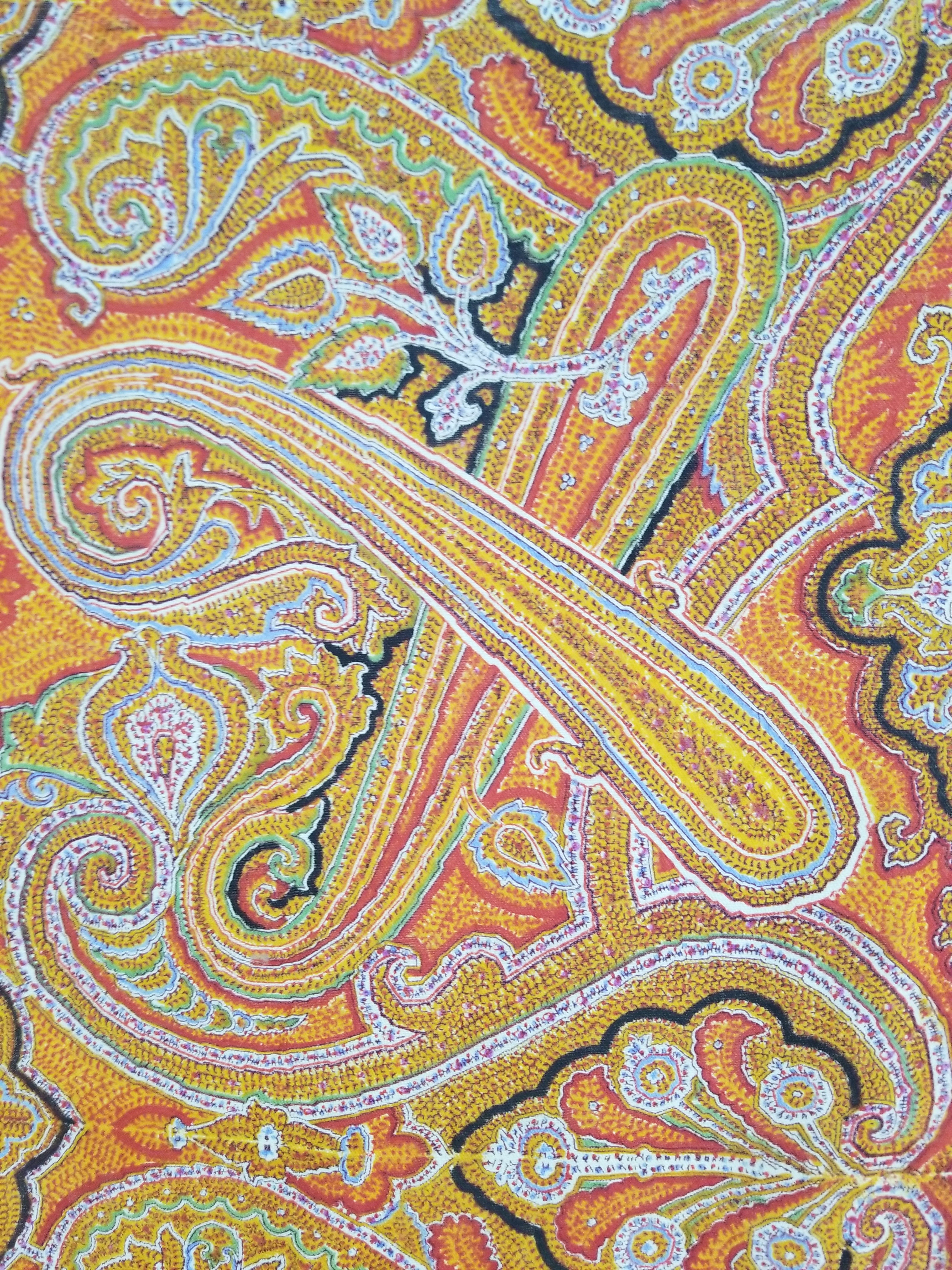 Vintage Traditional Printed Kashmiri Paisley Shawl 158x155cm
