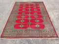 Vintage Traditional Handmade Pakistani Bokhara Style Wool Rug 238x170cm