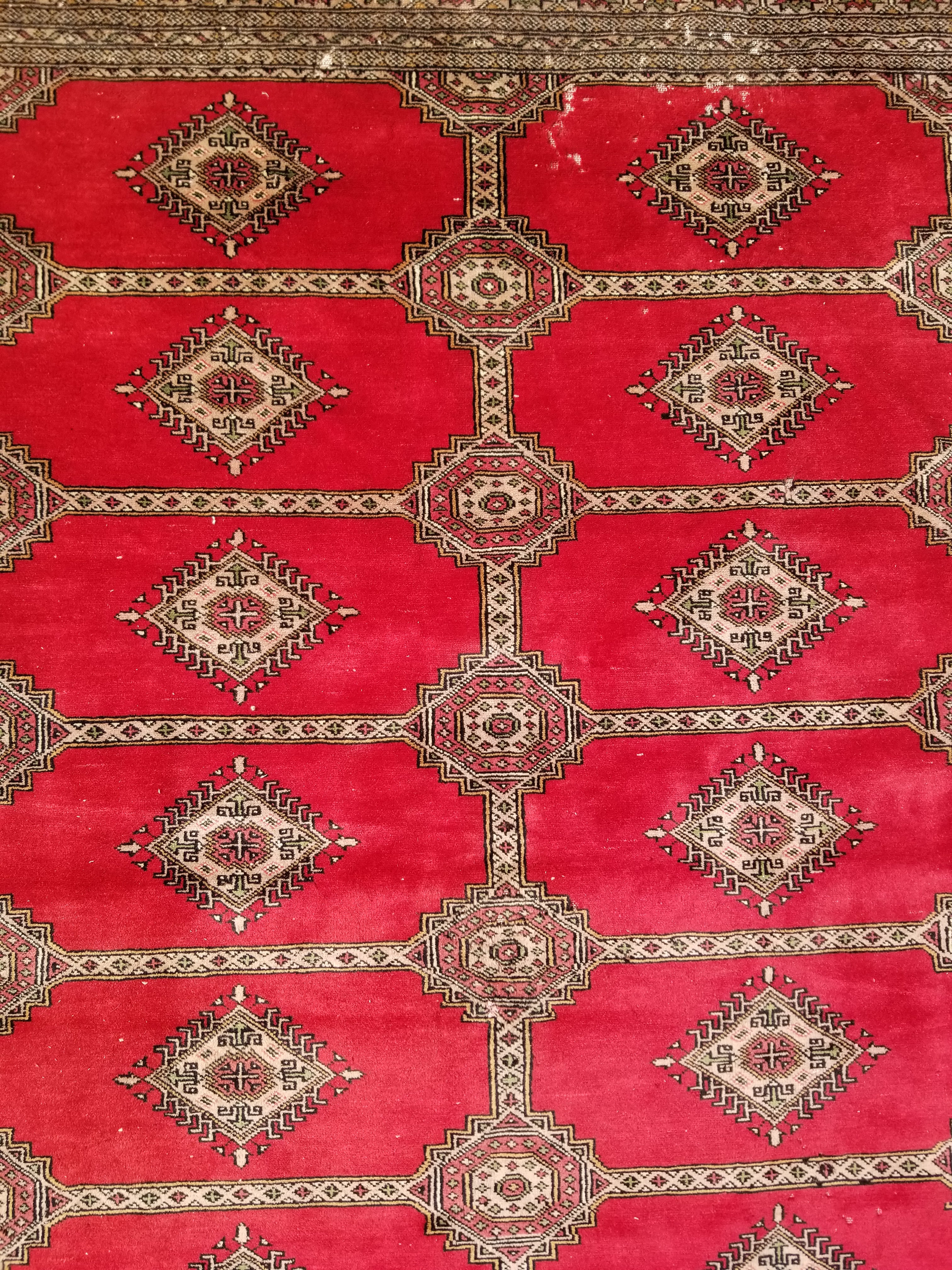 Vintage Traditional Handmade Pakistani Bokhara Style Wool Rug 238x170cm