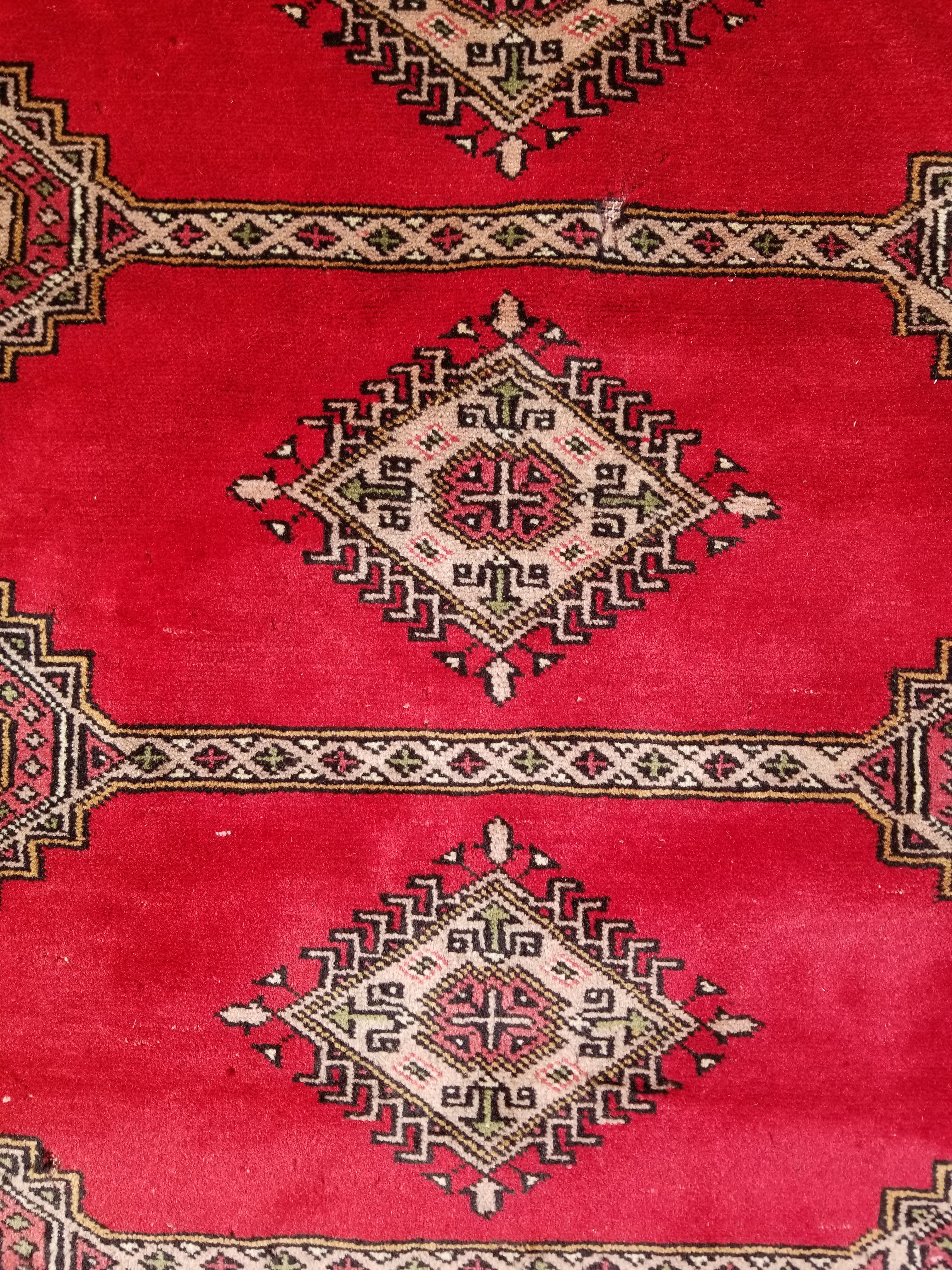 Vintage Traditional Handmade Pakistani Bokhara Style Wool Rug 238x170cm