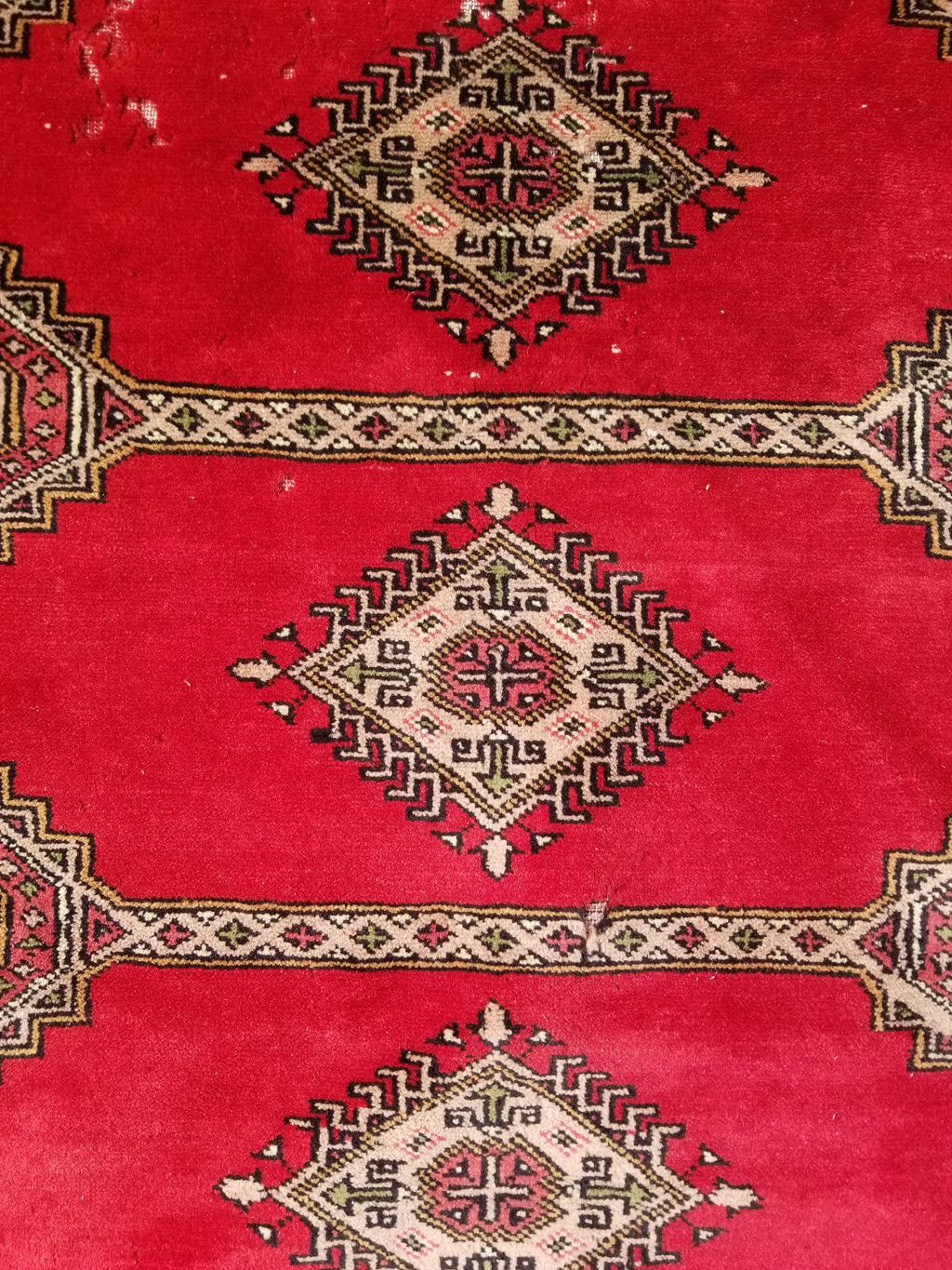 Vintage Traditional Handmade Pakistani Bokhara Style Wool Rug 238x170cm