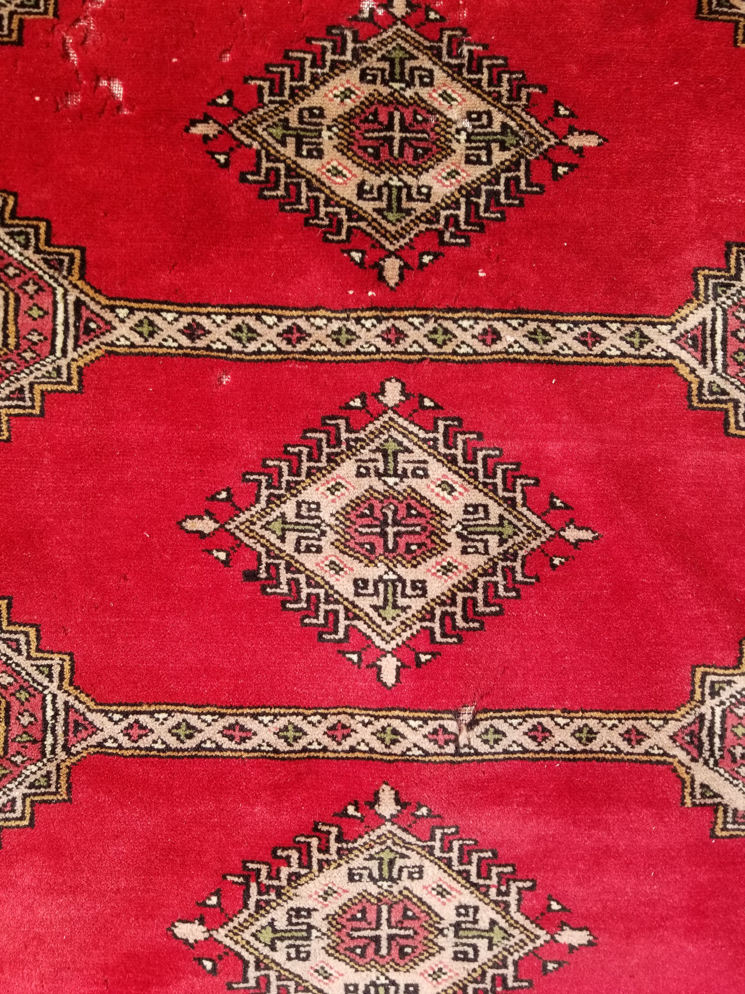 Vintage Traditional Handmade Pakistani Bokhara Style Wool Rug 238x170cm