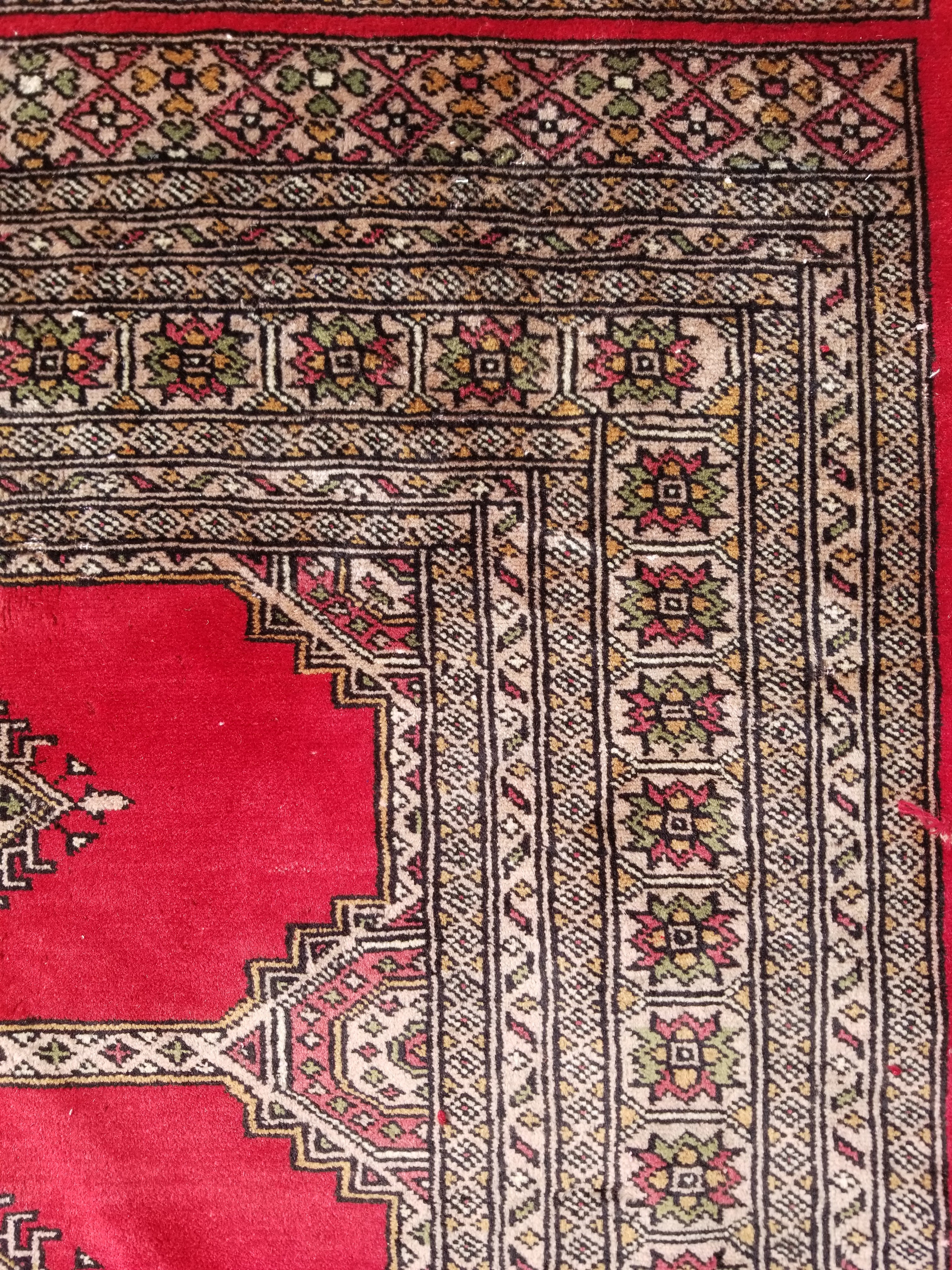 Vintage Traditional Handmade Pakistani Bokhara Style Wool Rug 238x170cm