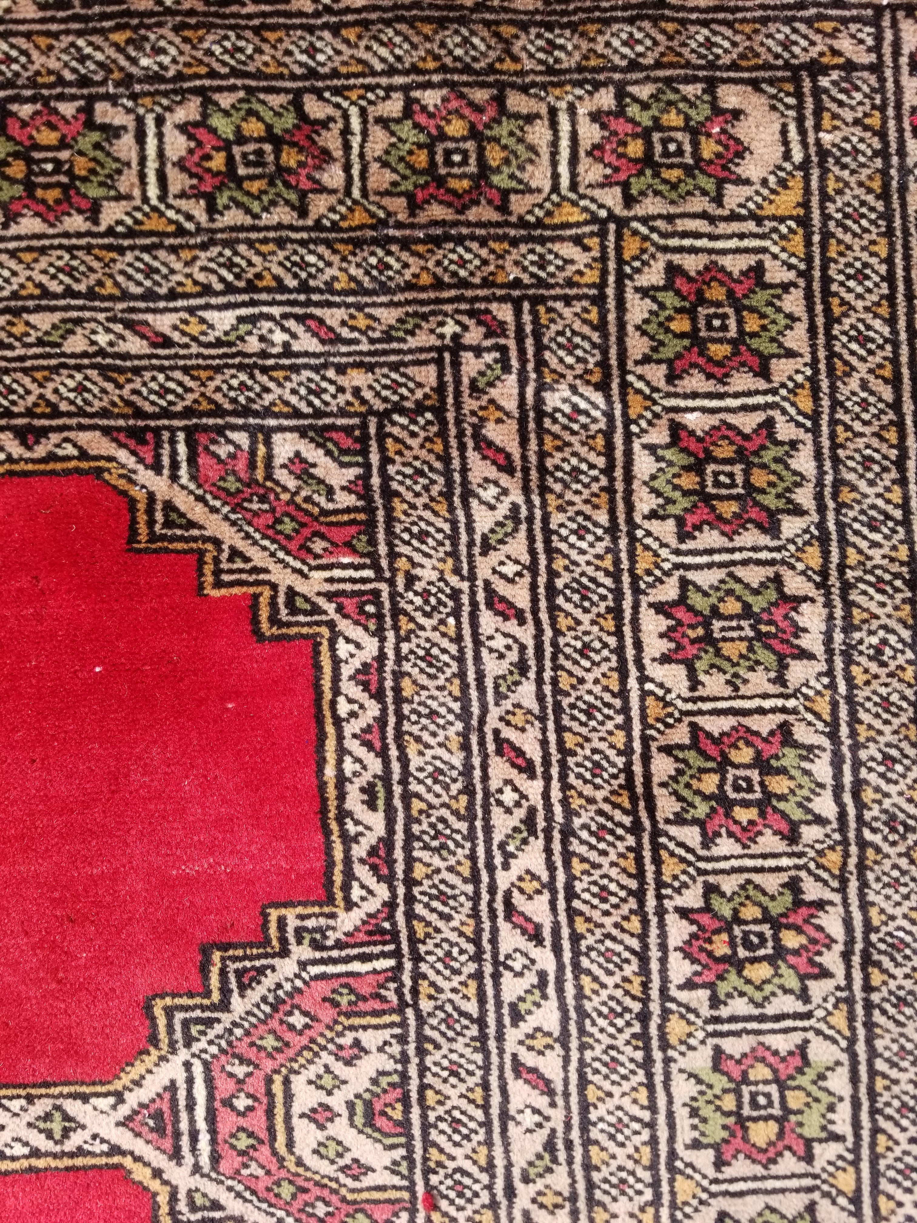 Vintage Traditional Handmade Pakistani Bokhara Style Wool Rug 238x170cm