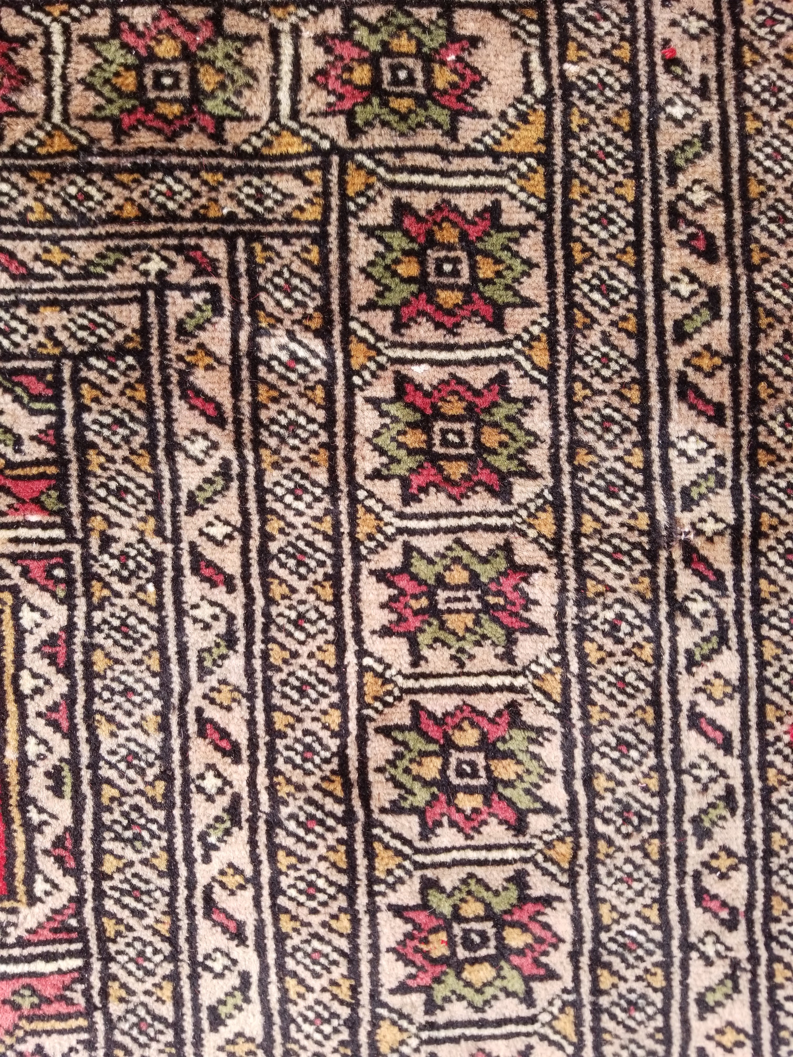 Vintage Traditional Handmade Pakistani Bokhara Style Wool Rug 238x170cm