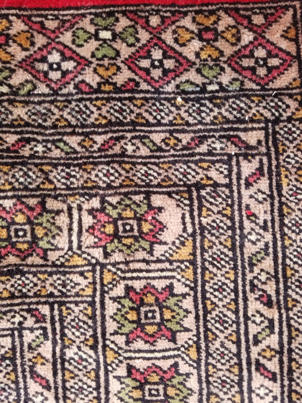 Vintage Traditional Handmade Pakistani Bokhara Style Wool Rug 238x170cm