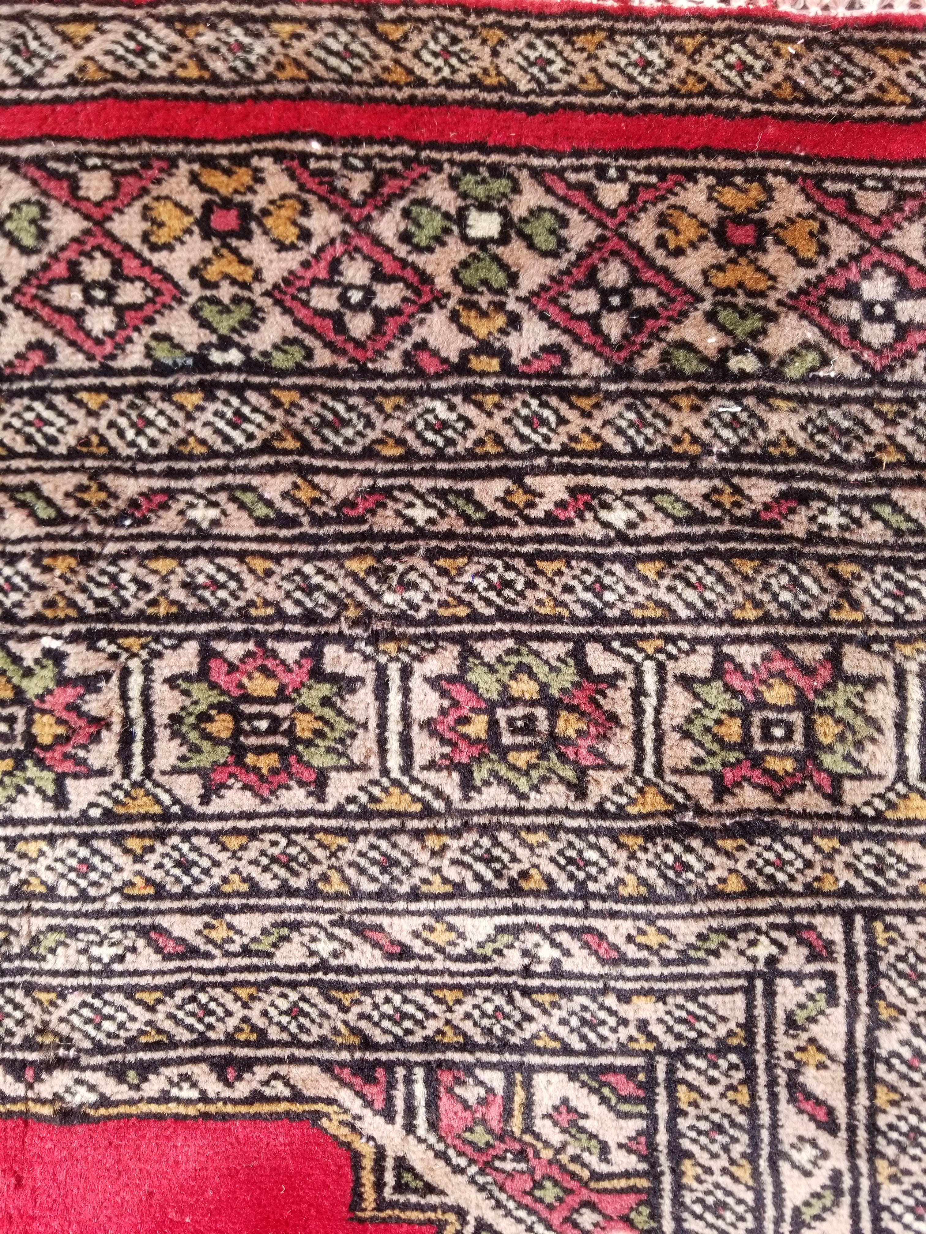 Vintage Traditional Handmade Pakistani Bokhara Style Wool Rug 238x170cm
