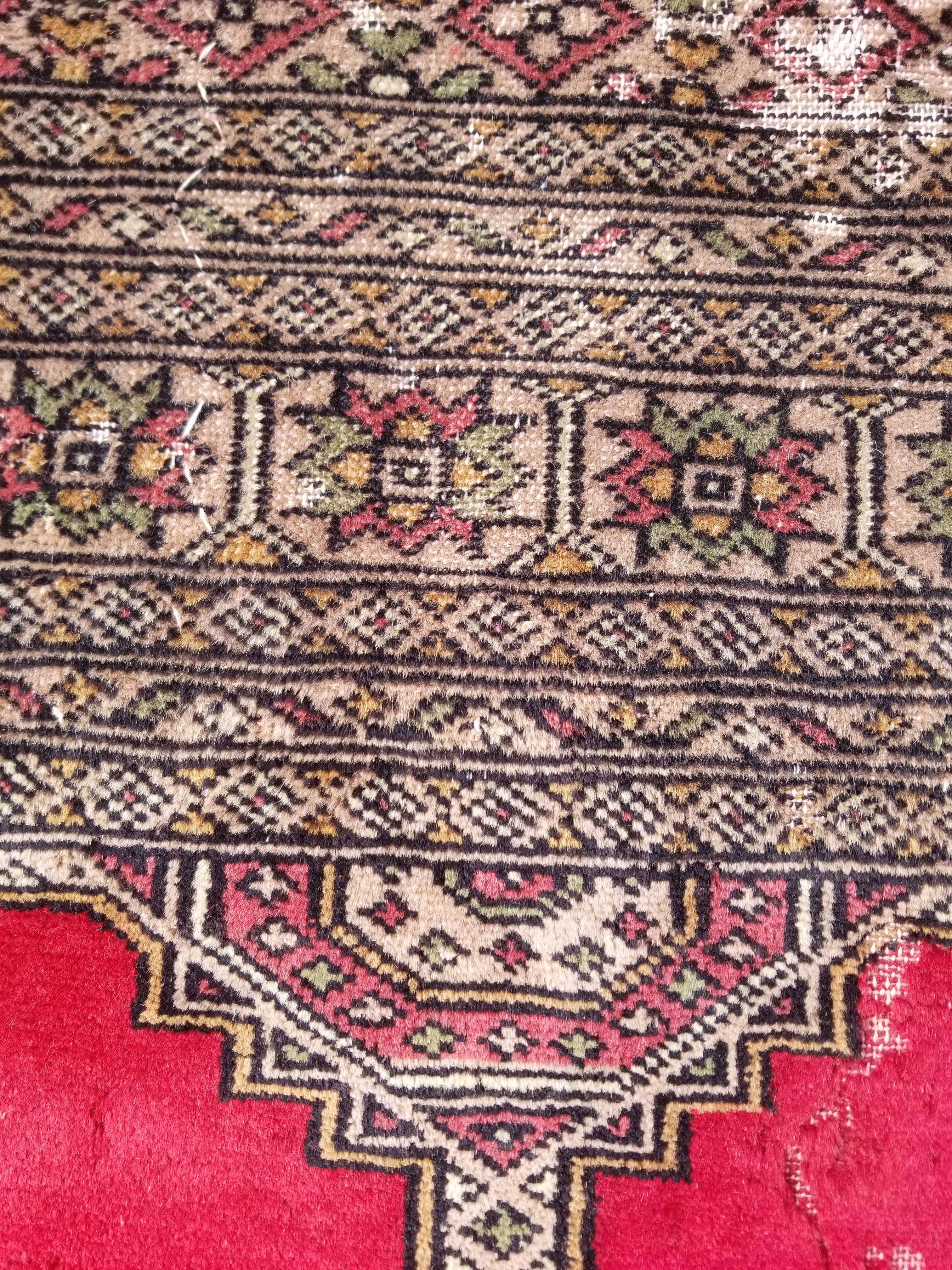 Vintage Traditional Handmade Pakistani Bokhara Style Wool Rug 238x170cm