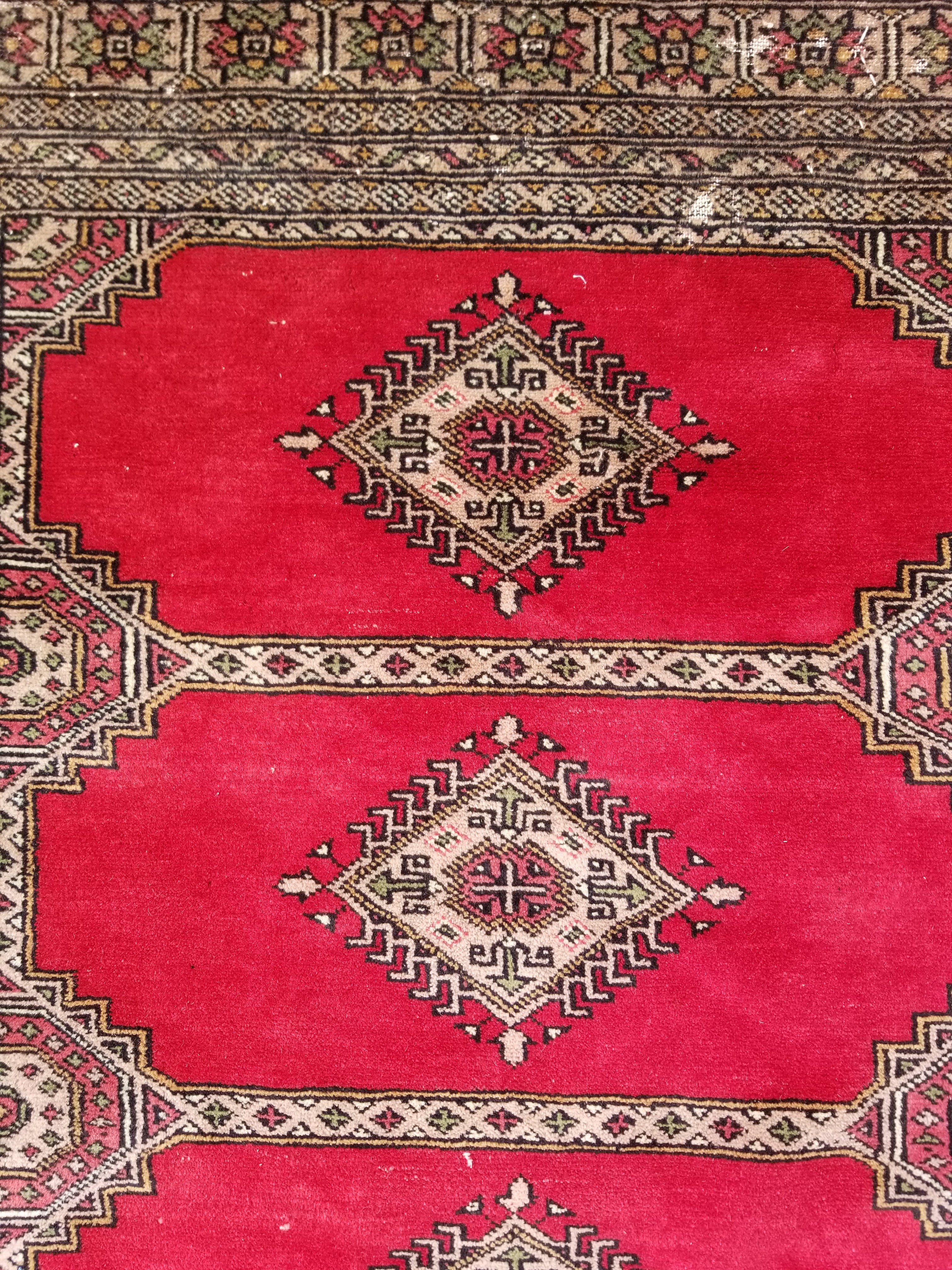 Vintage Traditional Handmade Pakistani Bokhara Style Wool Rug 238x170cm