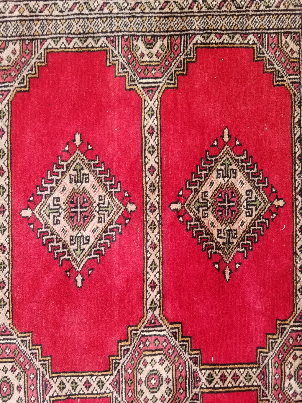 Vintage Traditional Handmade Pakistani Bokhara Style Wool Rug 238x170cm