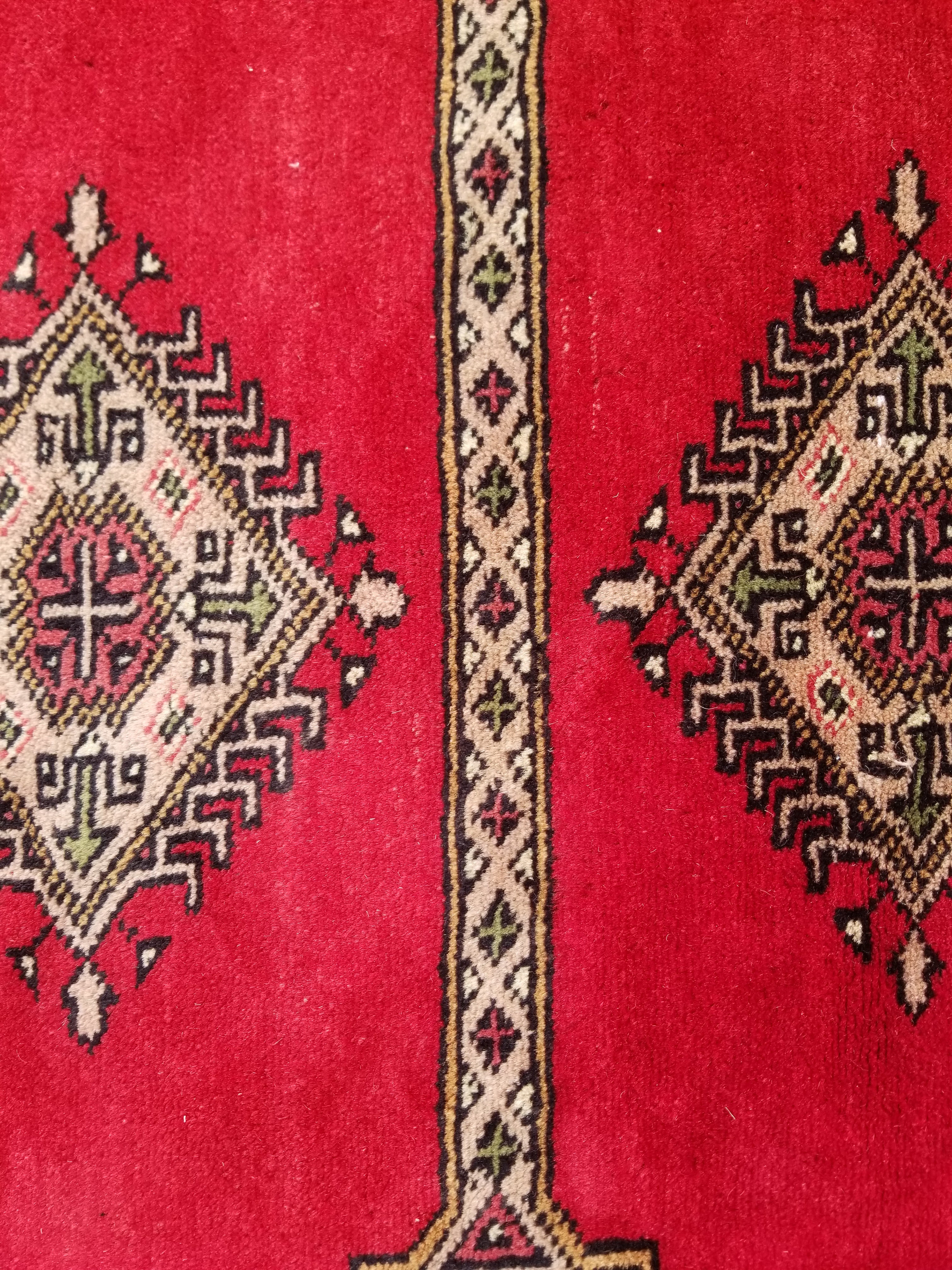 Vintage Traditional Handmade Pakistani Bokhara Style Wool Rug 238x170cm