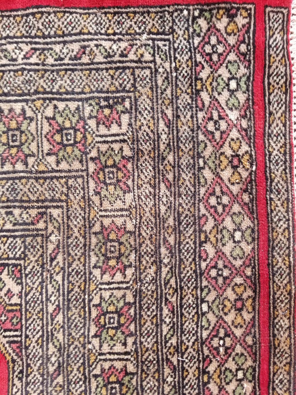 Vintage Traditional Handmade Pakistani Bokhara Style Wool Rug 238x170cm