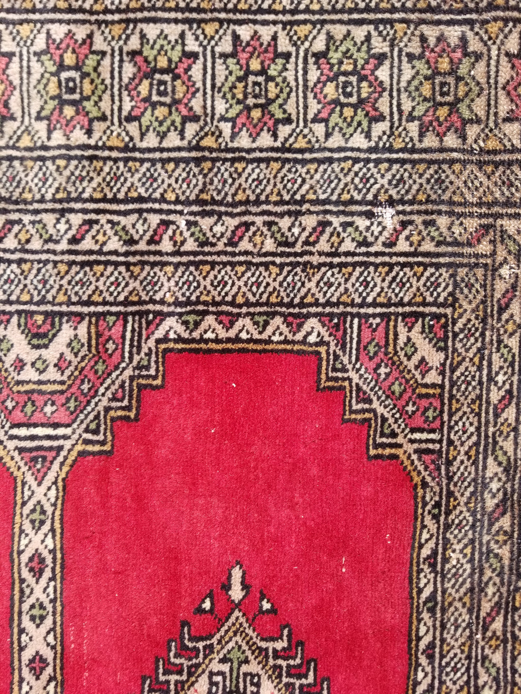 Vintage Traditional Handmade Pakistani Bokhara Style Wool Rug 238x170cm