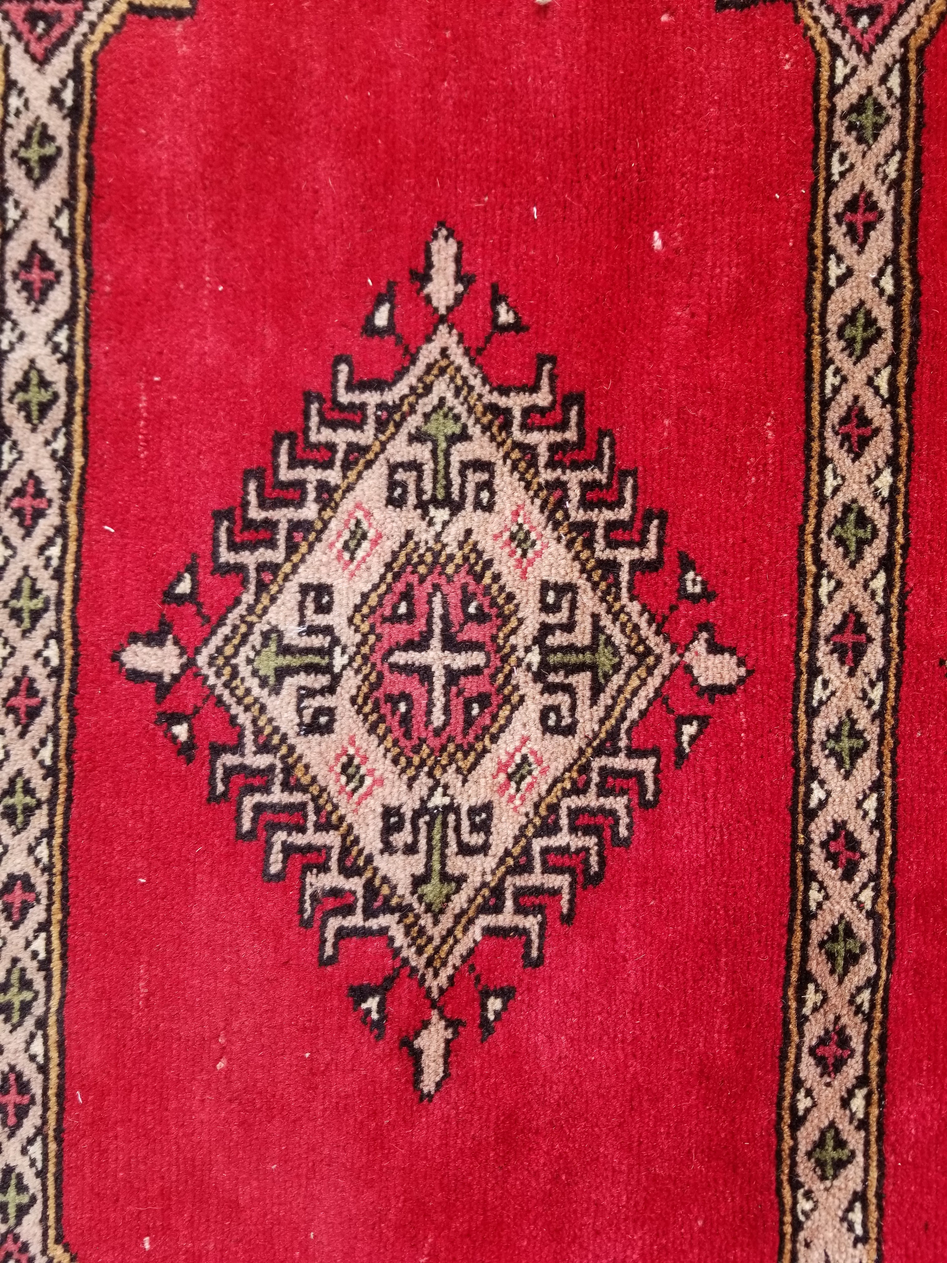 Vintage Traditional Handmade Pakistani Bokhara Style Wool Rug 238x170cm