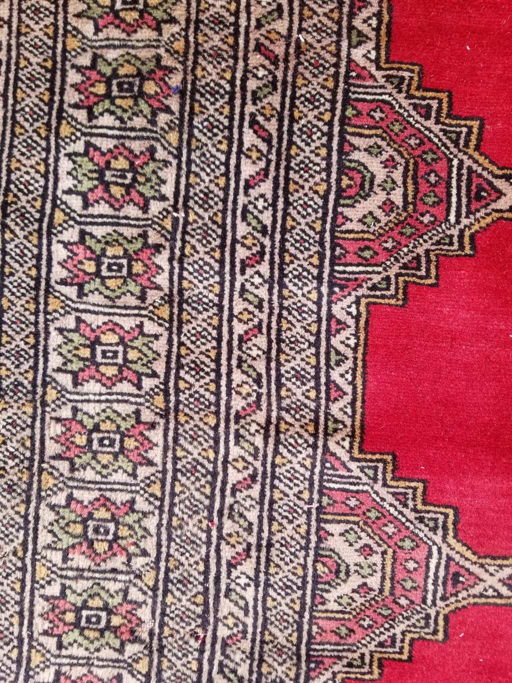 Vintage Traditional Handmade Pakistani Bokhara Style Wool Rug 238x170cm