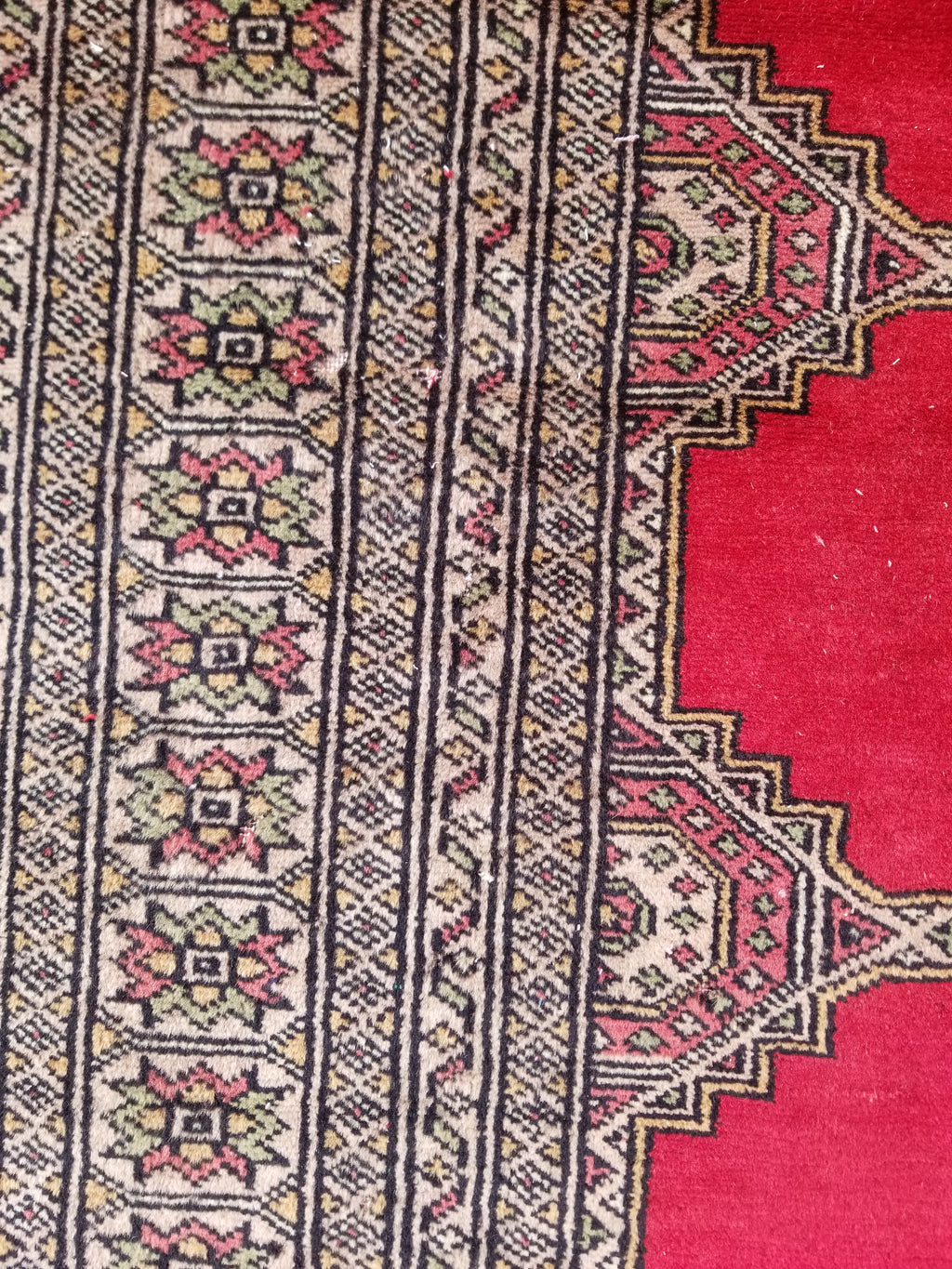 Vintage Traditional Handmade Pakistani Bokhara Style Wool Rug 238x170cm