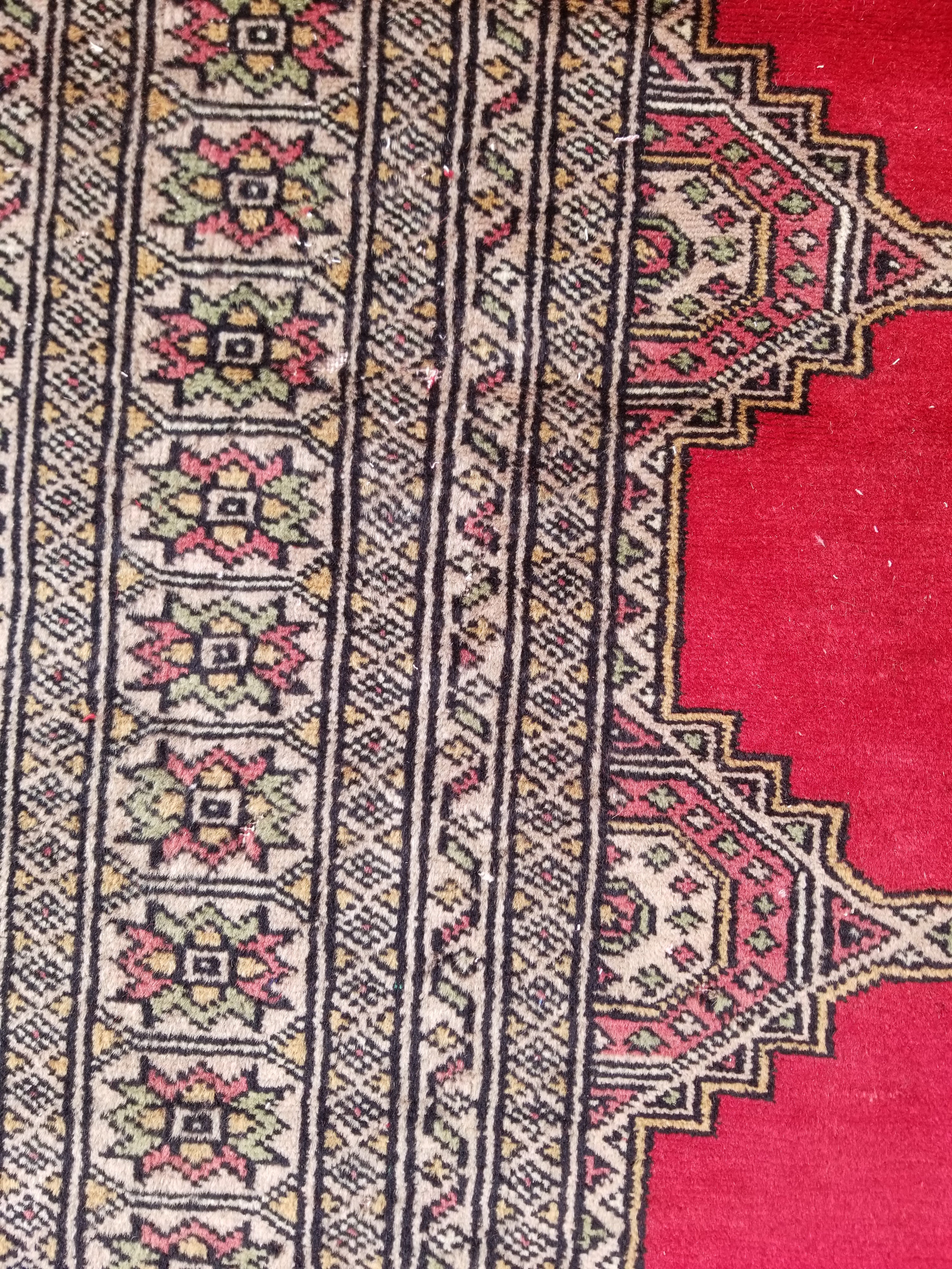 Vintage Traditional Handmade Pakistani Bokhara Style Wool Rug 238x170cm