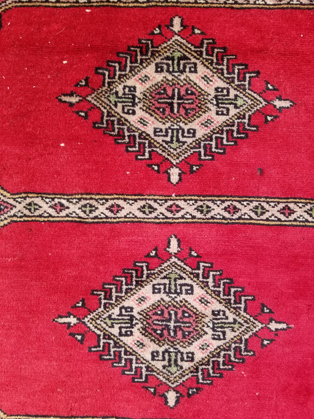 Vintage Traditional Handmade Pakistani Bokhara Style Wool Rug 238x170cm