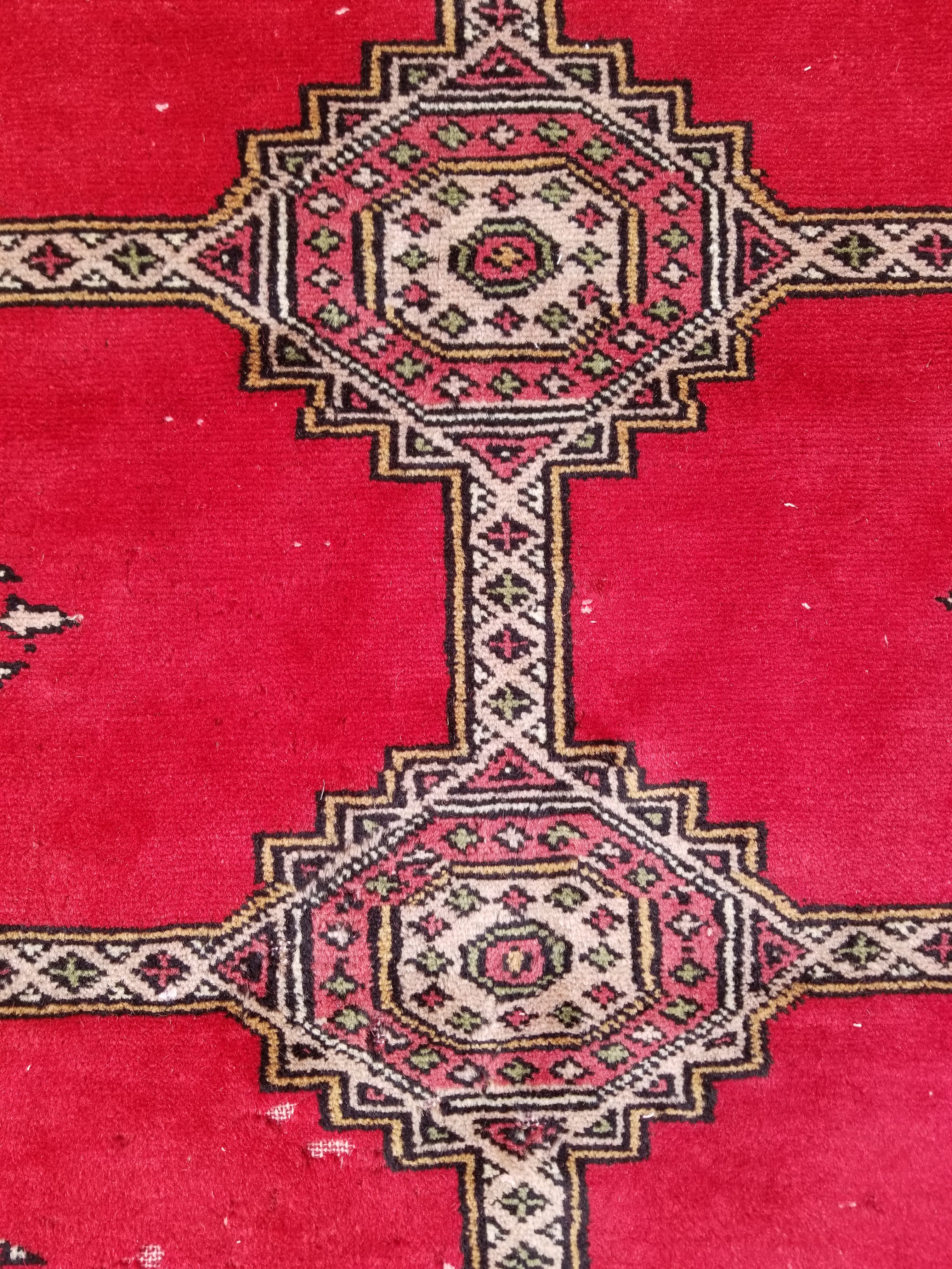 Vintage Traditional Handmade Pakistani Bokhara Style Wool Rug 238x170cm