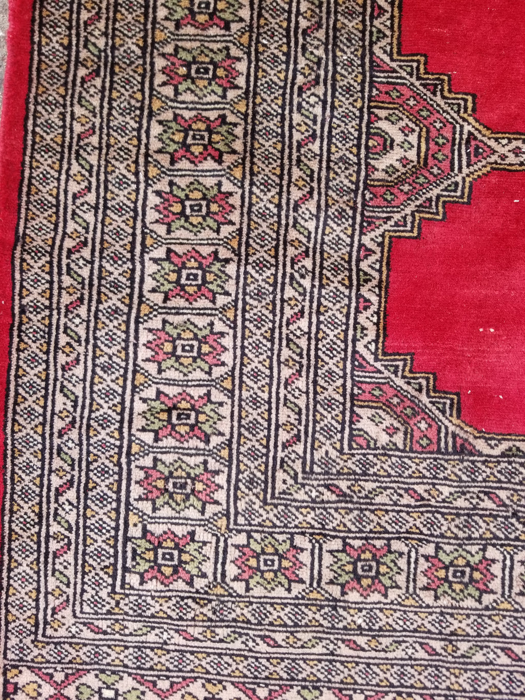 Vintage Traditional Handmade Pakistani Bokhara Style Wool Rug 238x170cm