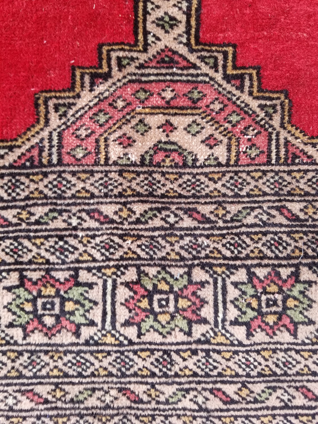 Vintage Traditional Handmade Pakistani Bokhara Style Wool Rug 238x170cm
