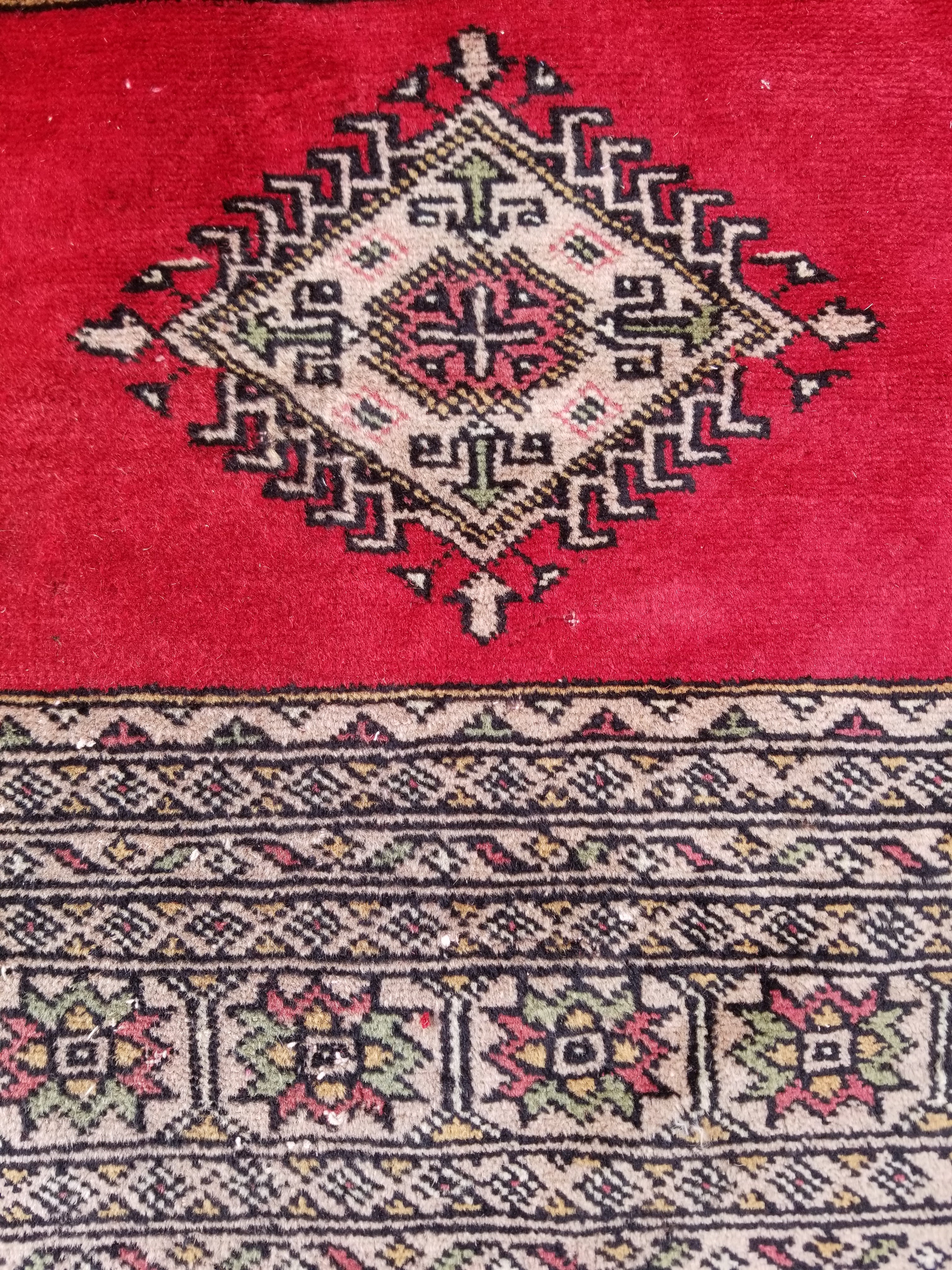 Vintage Traditional Handmade Pakistani Bokhara Style Wool Rug 238x170cm