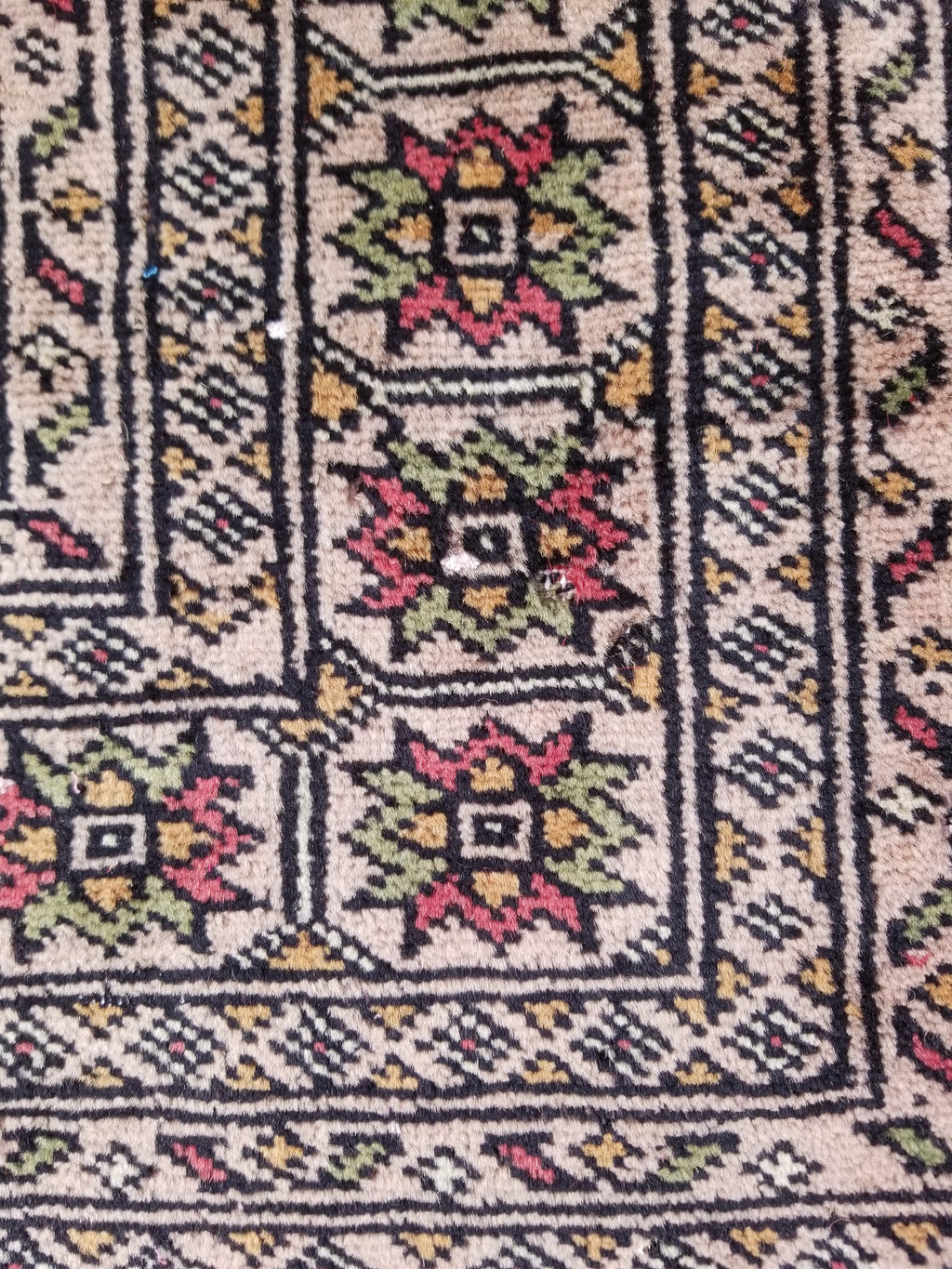 Vintage Traditional Handmade Pakistani Bokhara Style Wool Rug 238x170cm