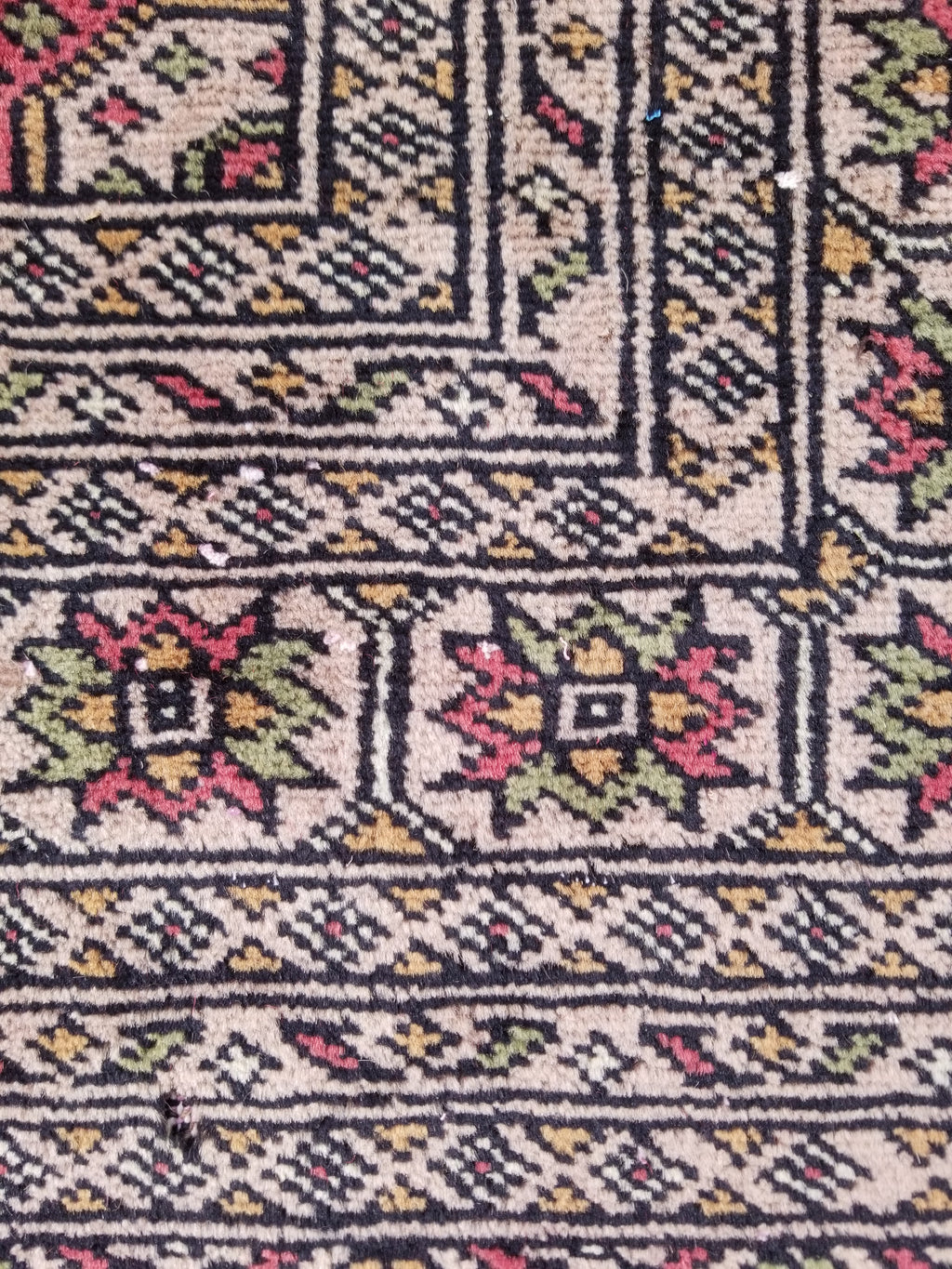 Vintage Traditional Handmade Pakistani Bokhara Style Wool Rug 238x170cm