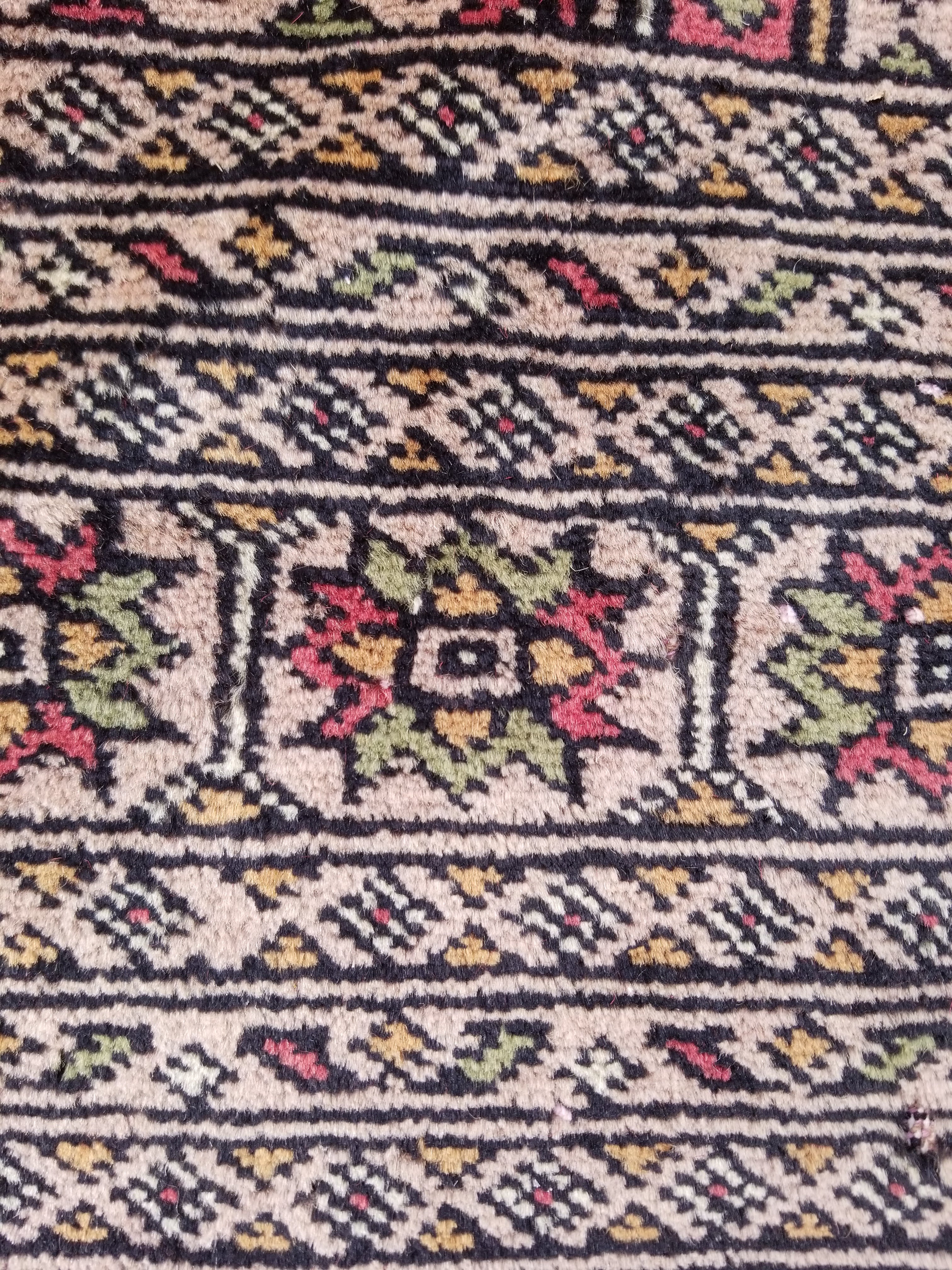 Vintage Traditional Handmade Pakistani Bokhara Style Wool Rug 238x170cm
